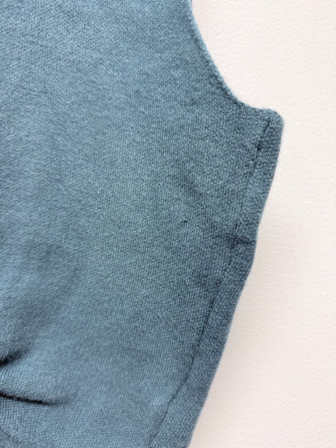 Rachel Zoe Knotted Knit Tank Top Size L Slate Blue Sleeveless 5