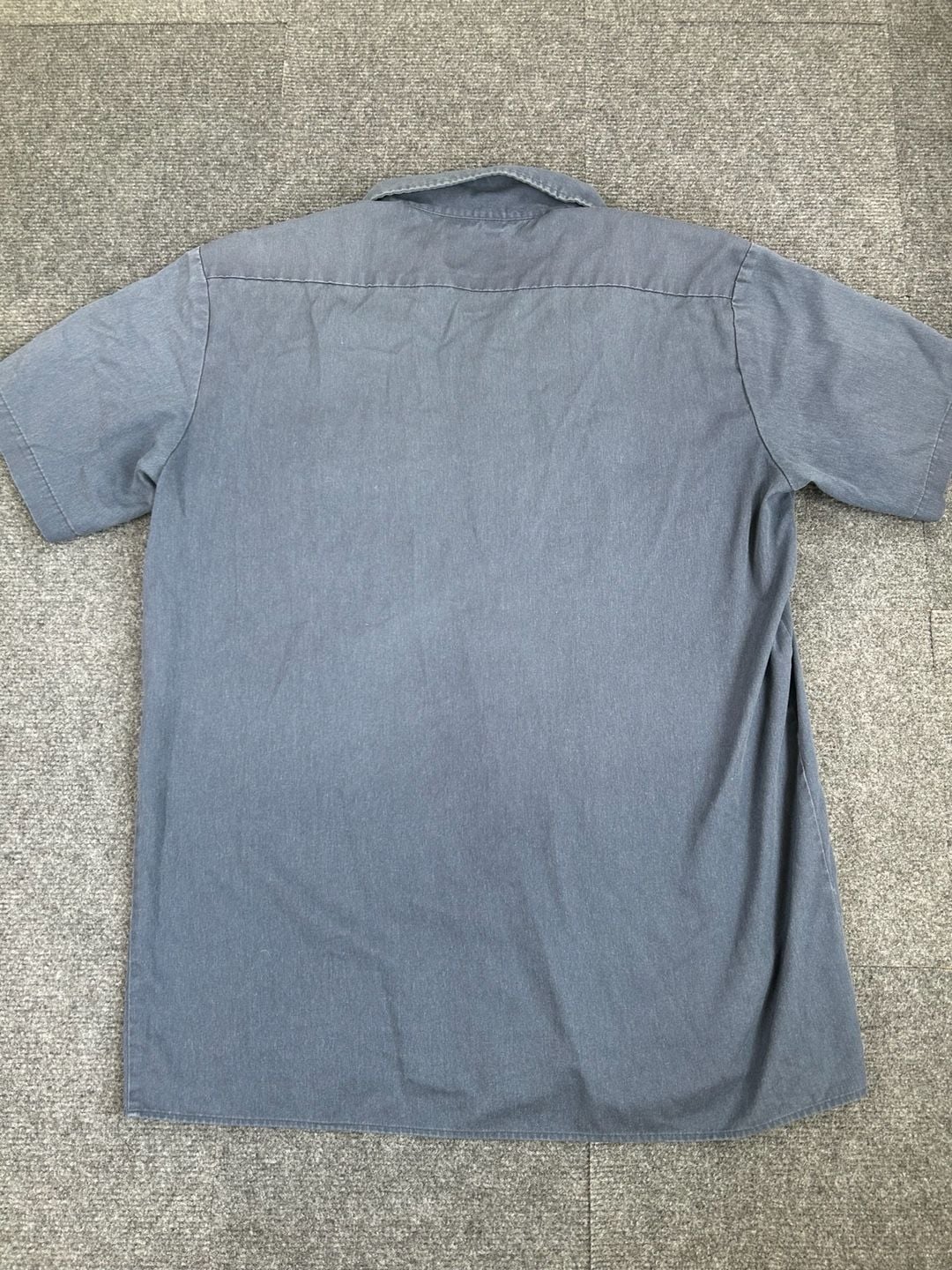 Dickies Short Sleeve Work Shirt Size Large Blue Button Up 10