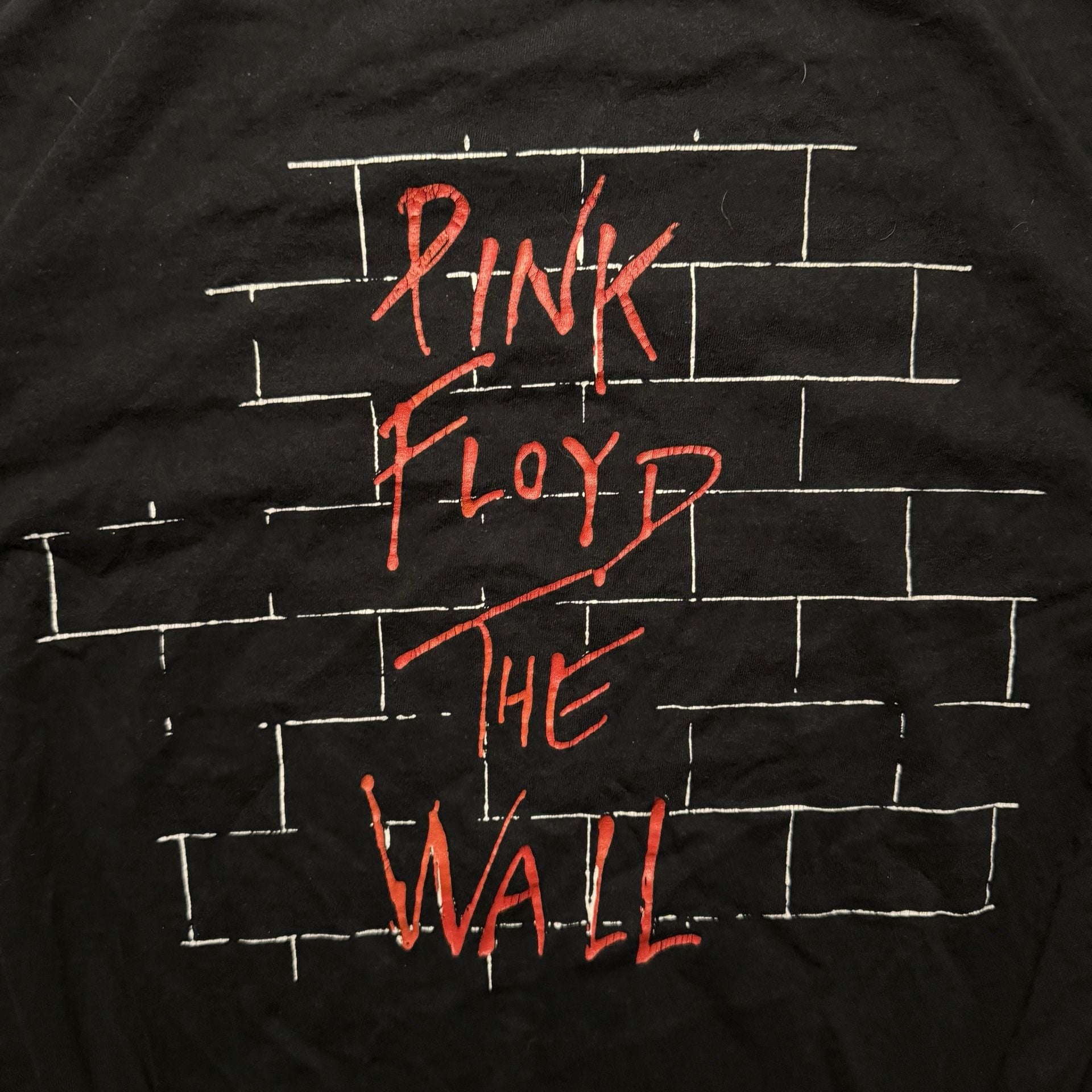 Pink Floyd The Wall Black Graphic T Shirt Boxy Band Tee Tagless 3