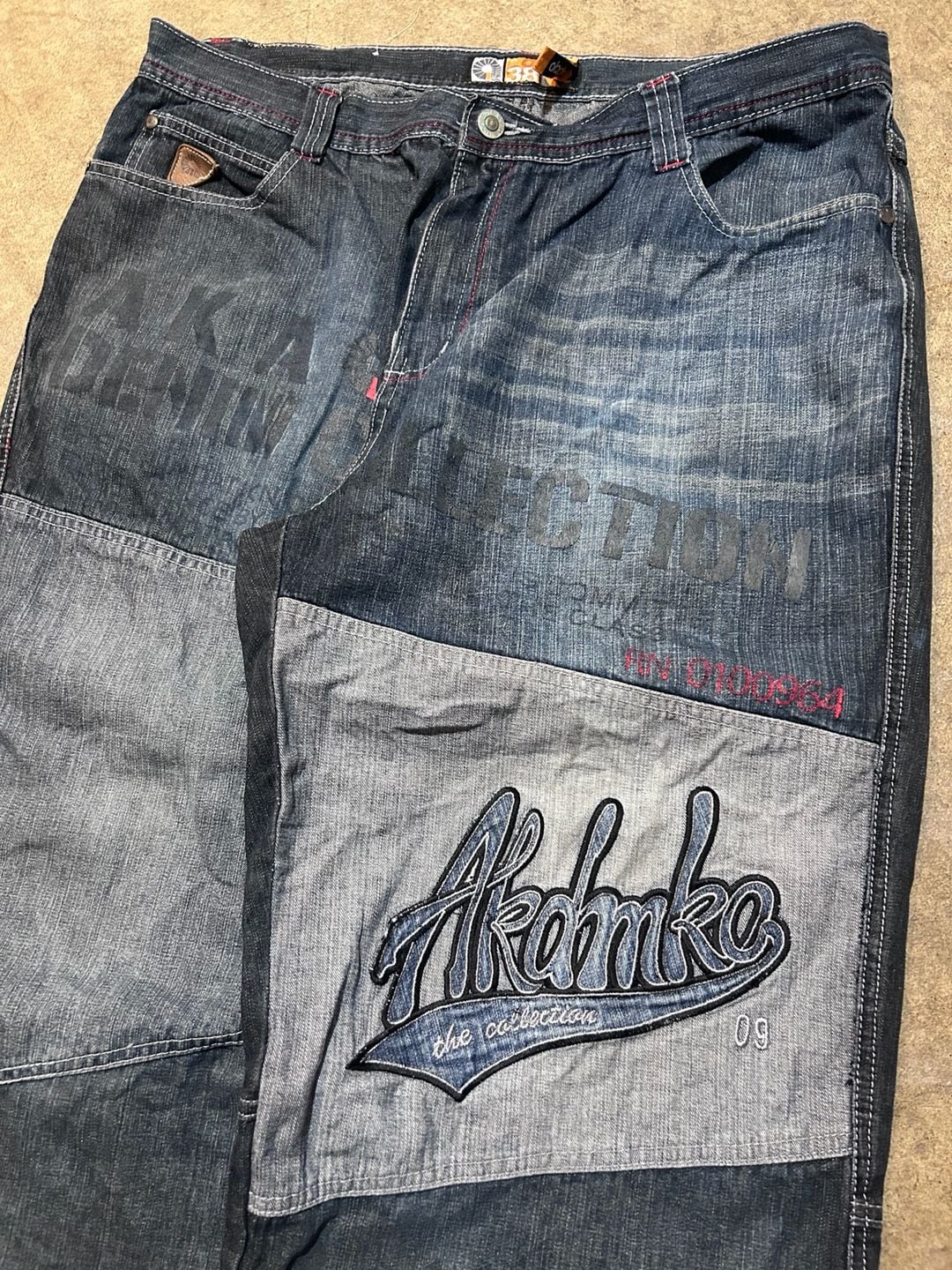 Vintage Akademiks Patchwork HipHop Denim
2