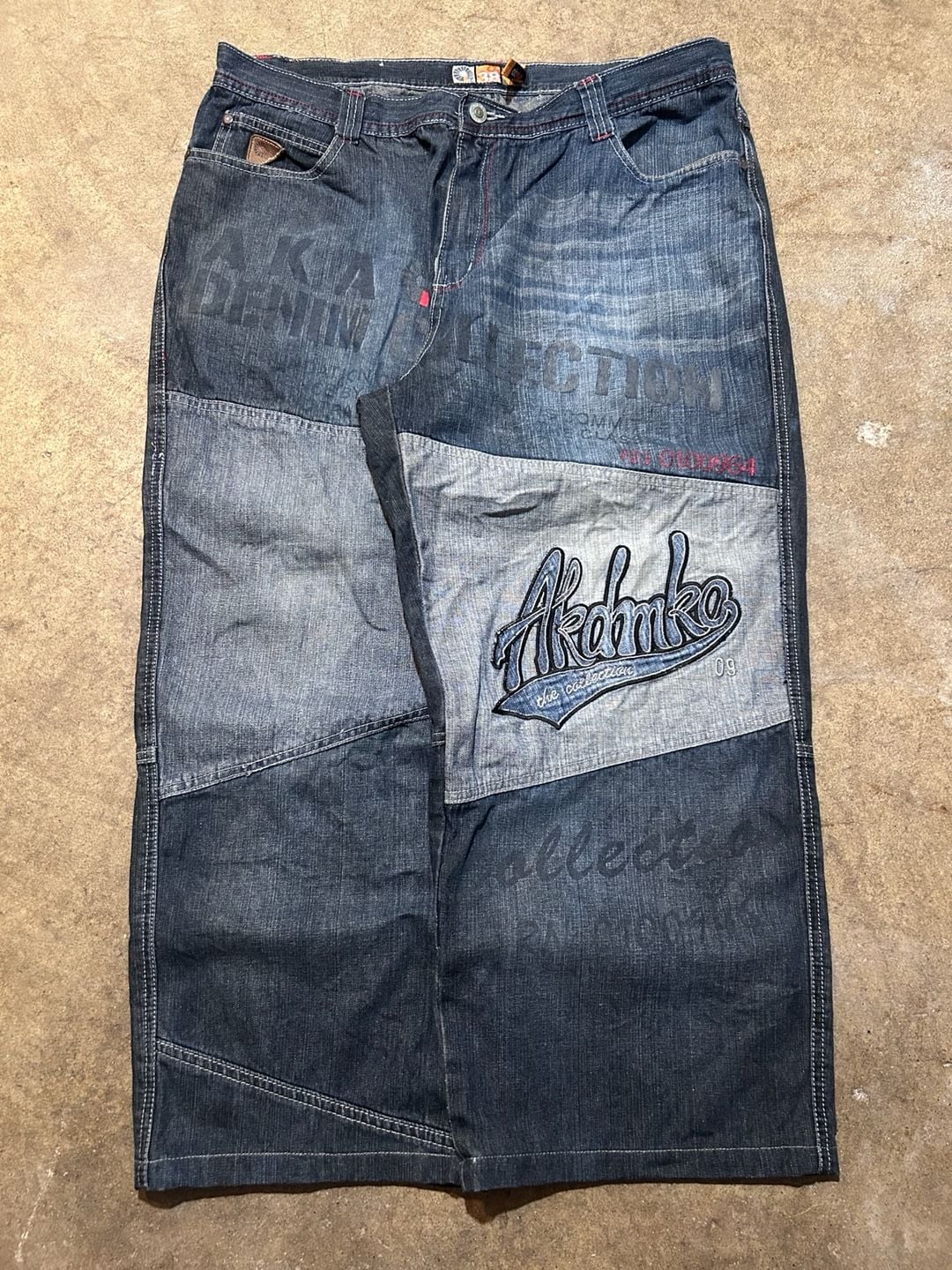 Vintage Akademiks Patchwork HipHop Denim
3