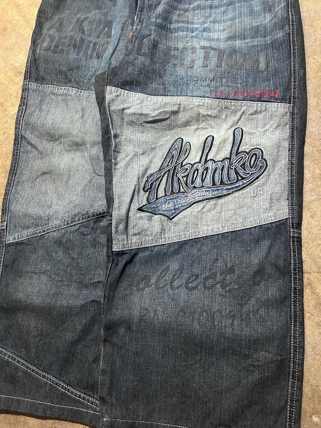 Vintage Akademiks Patchwork HipHop Denim
4
