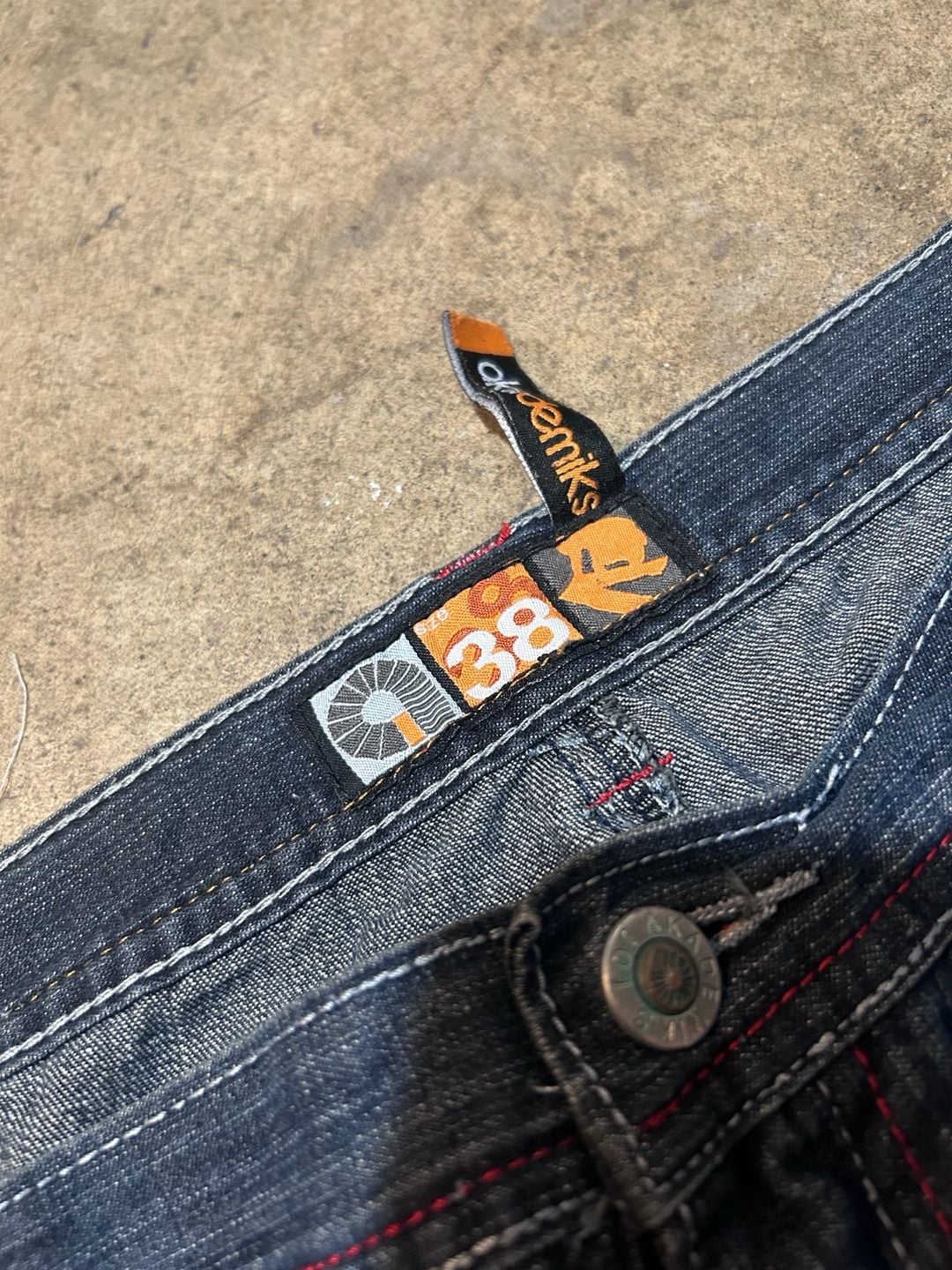 Vintage Akademiks Patchwork HipHop Denim
6