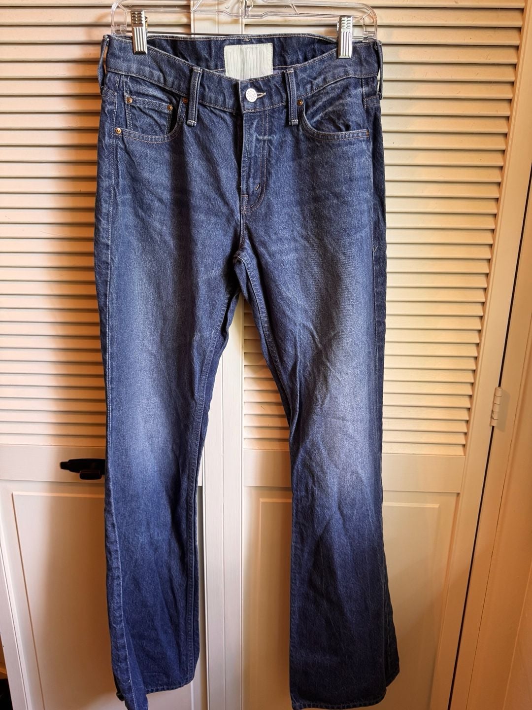 Mother Snacks The Half Eaten Fray Jeans Size 27 Blue Denim 3