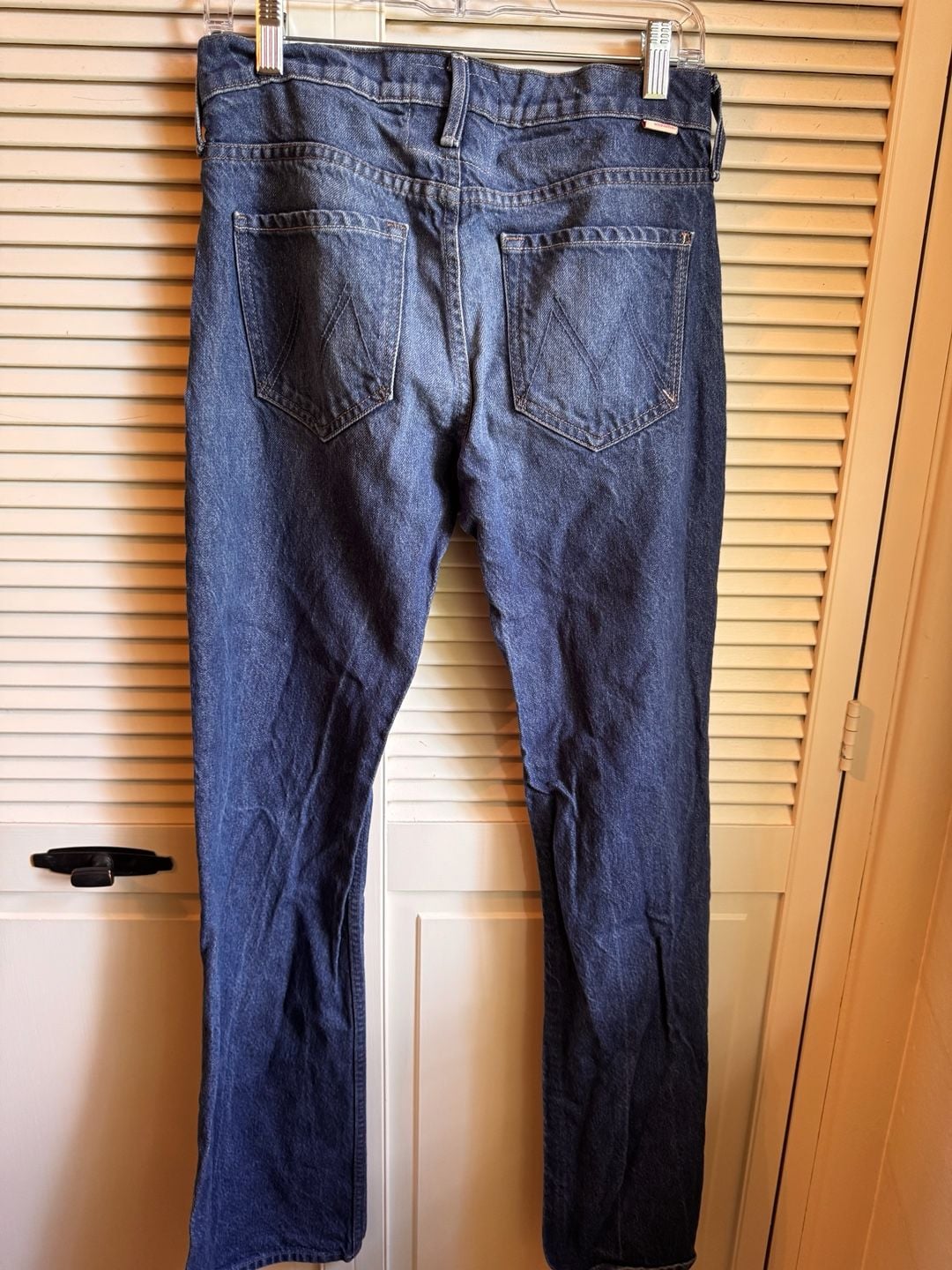 Mother Snacks The Half Eaten Fray Jeans Size 27 Blue Denim 6