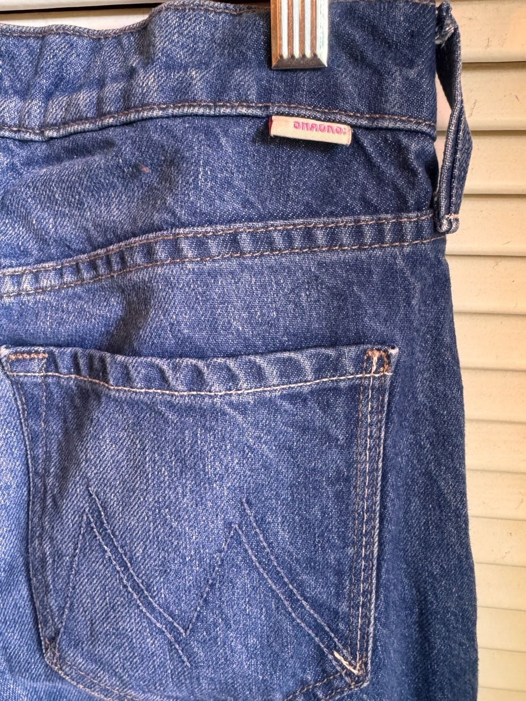 Mother Snacks The Half Eaten Fray Jeans Size 27 Blue Denim 7