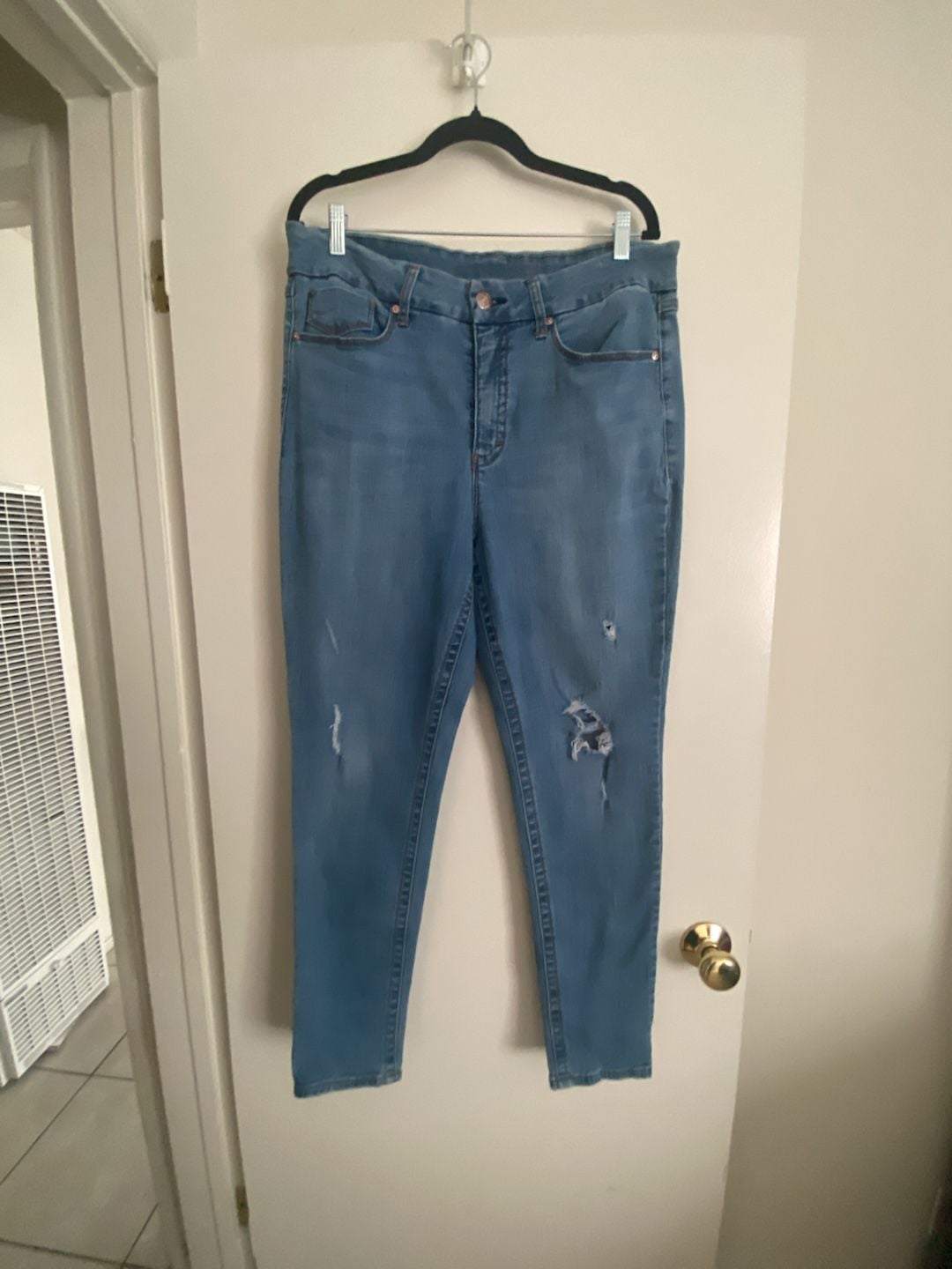 Seven7 Jeans Skinny Distressed Size 16 Blue High Rise 2