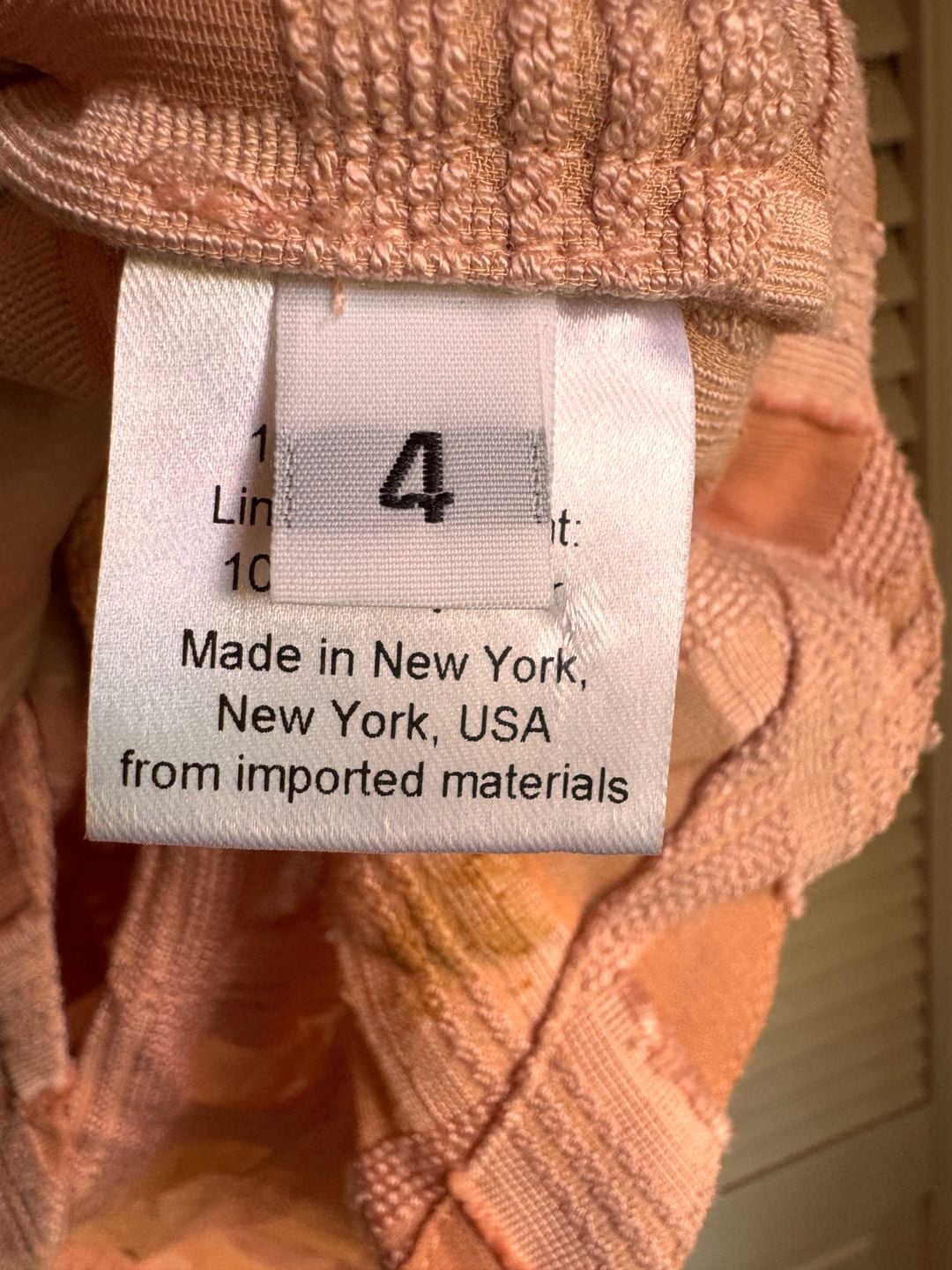 Rachel Comey Short Sleeve Shirt Size 4 Peach Textured Check Blouse 5