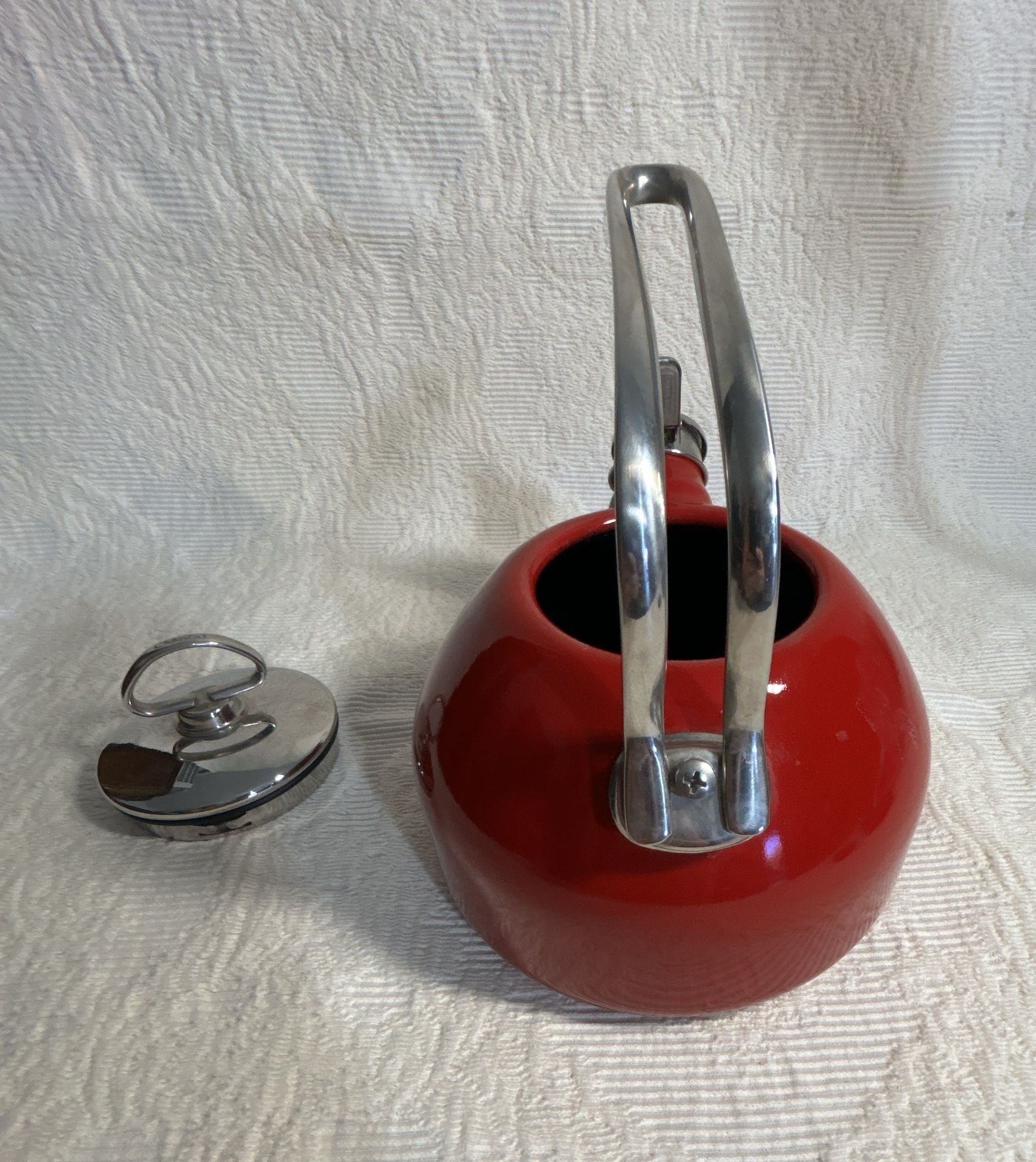 Chantal Classic Enamel-On-Steel Teakettle Red Stainless Steel 1.8 Qt 5