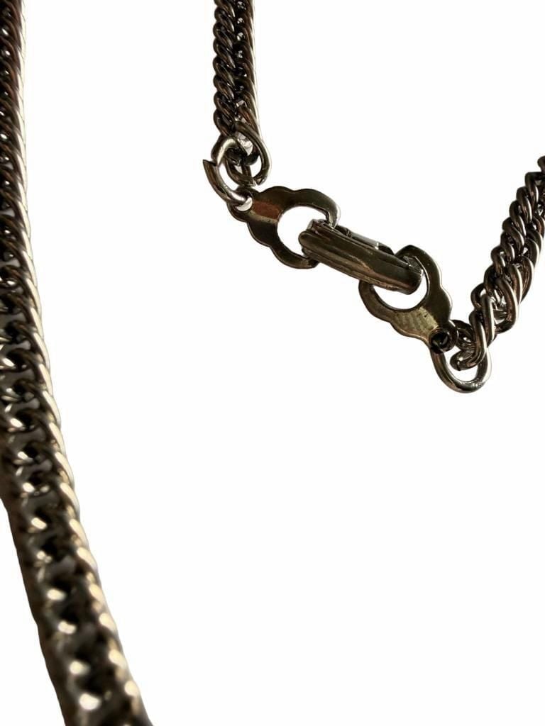 Silver Tone Chain Station Necklace 4