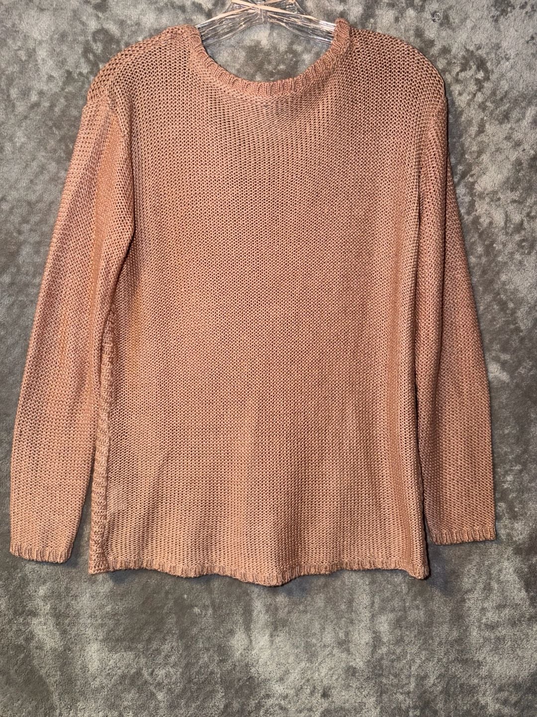 Quinn Sweater Size Small Mauve Chunky Knit Side Zip 8