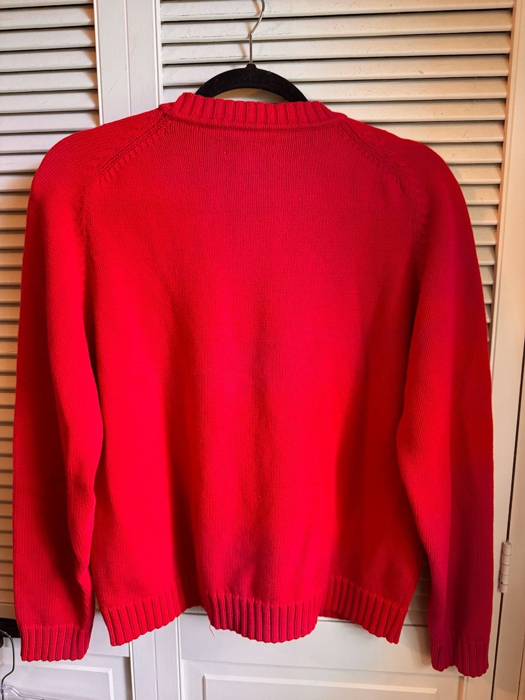 St John's Bay Cotton Crewneck Sweater Size Large Red 5
