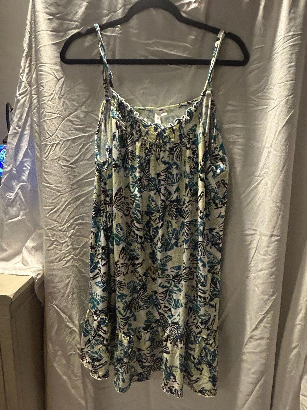 Joyspun Chemise Size 2X Blue Green Butterfly Sleepwear Nightgown 2