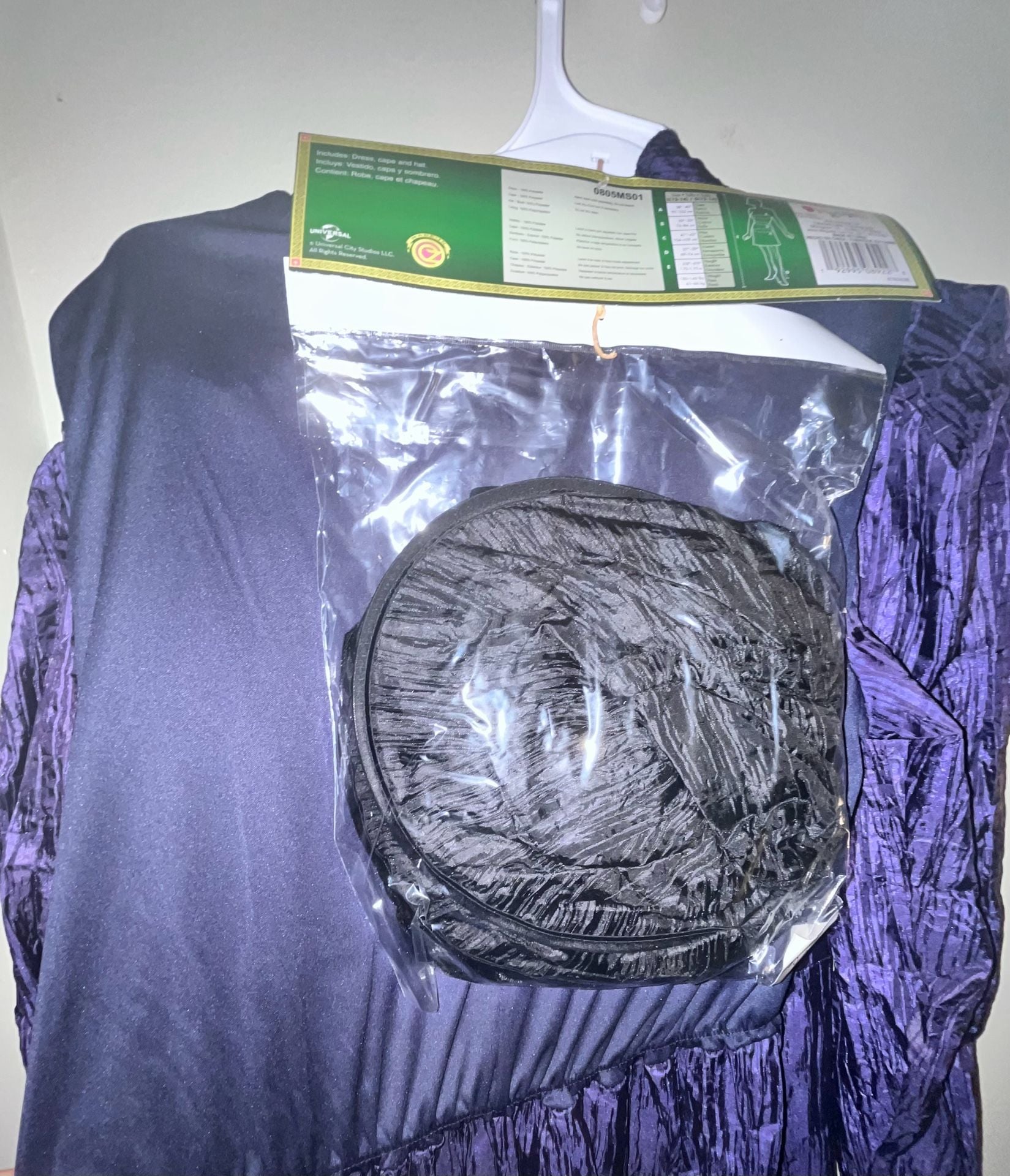 Disguise Wicked Elphaba Deluxe Adult Costume Size L/G 12-14 Purple Dress 6