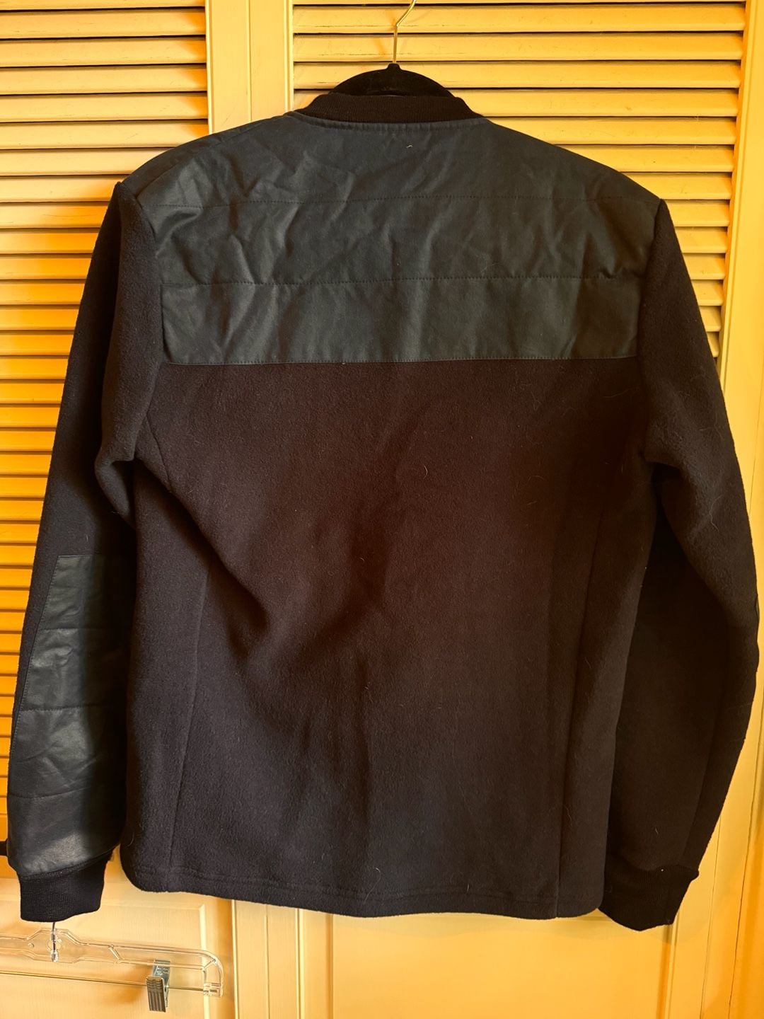 Amundsen Field Fleece Wool Bomber Jacket Size S Navy 5