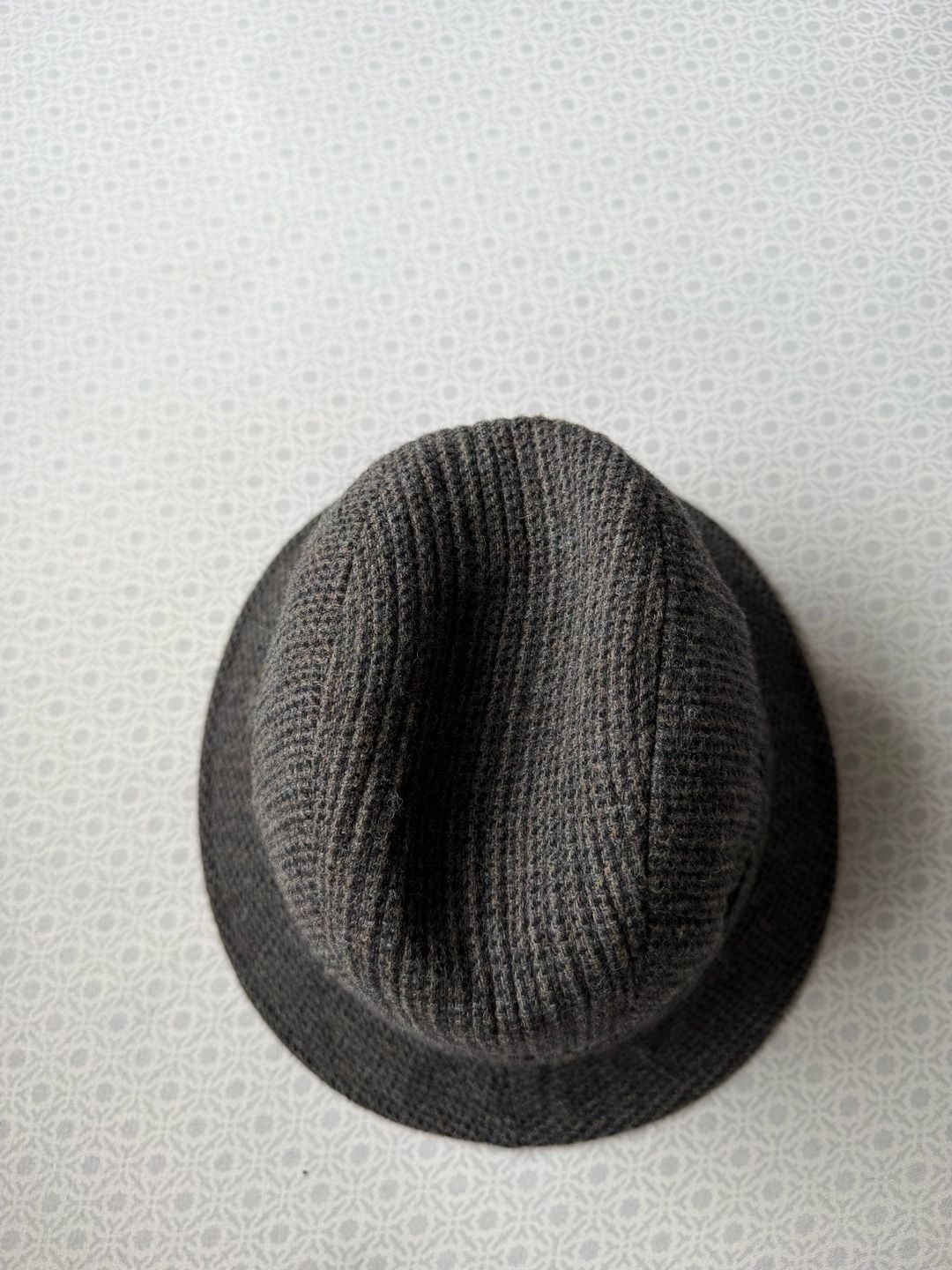 Vintage Pendleton 100% Wool Bucket Fedora Hat Tweed Gray Brown Men's Size XL 4