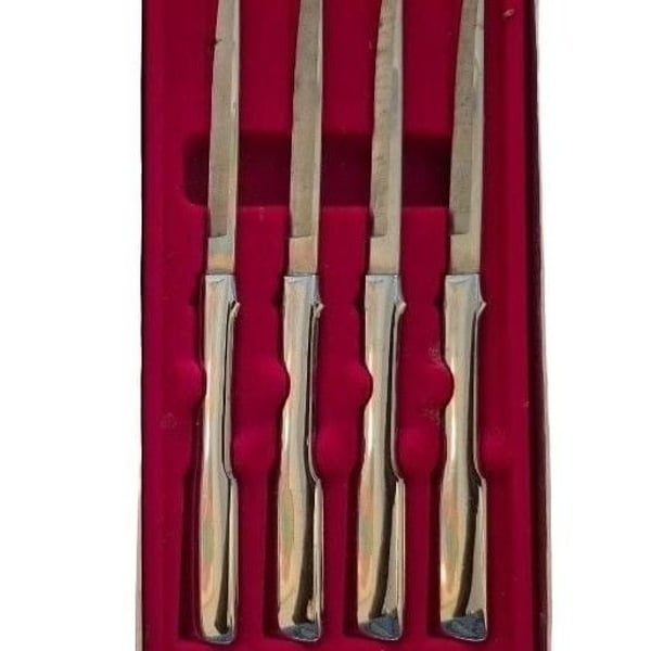 Vintage Steak Knife Set Of 4 In Fitted Box