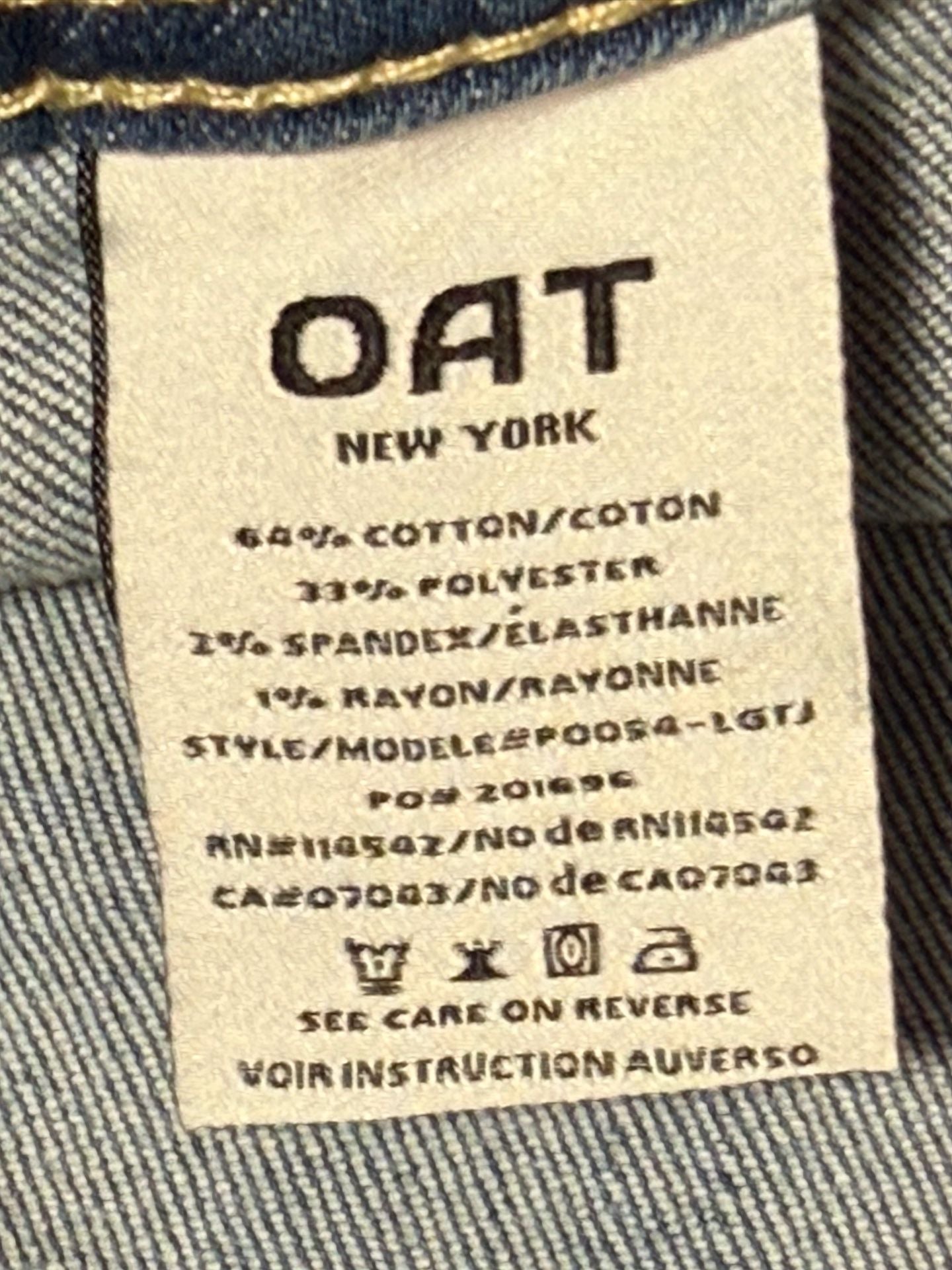 Oat New York Sailor Pant Size 2/26 Blue Denim 5