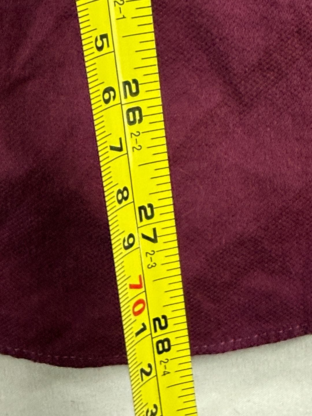 Tommy Hilfiger Dress Shirt Size 15-15.5 32/33 Burgundy Slim Fit Cotton M 6