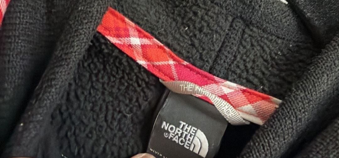 The North Face Crescent Hoodie Size L Black Fleece Pullover Snap Placket 5