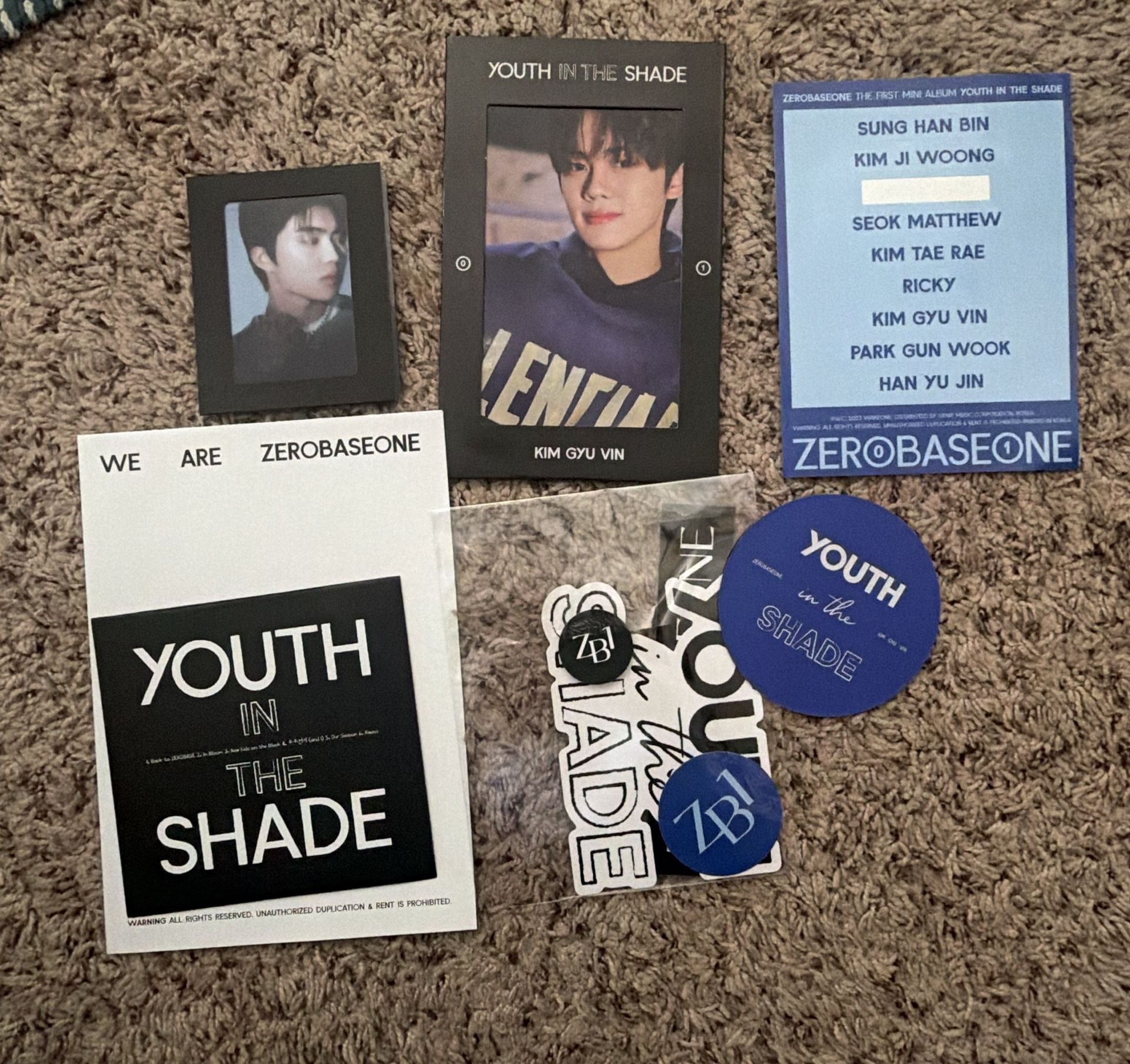 ZEROBASEONE Youth In The Shade 1st Mini Album Set 3