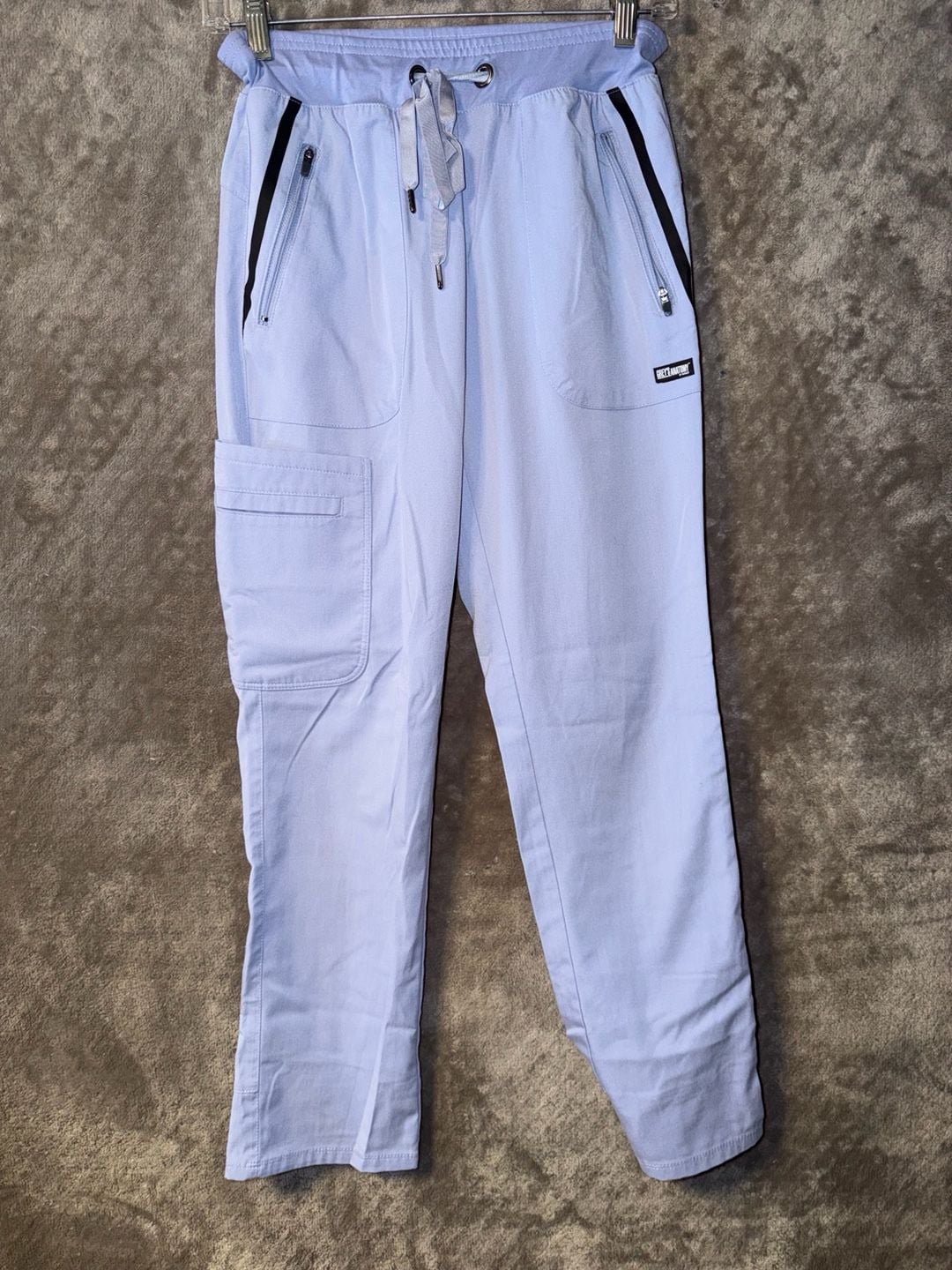 Grey's Anatomy Impact Scrub Pants Blue Cargo Drawstring Women’s XS 3