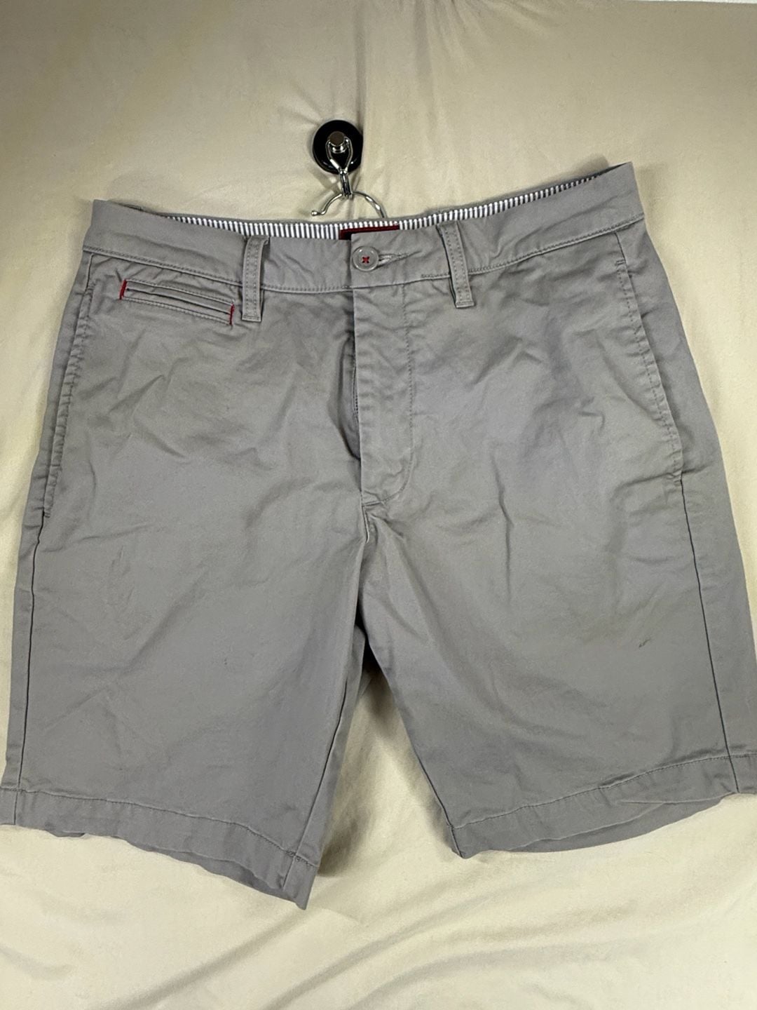 UNTUCKit St. Vincent Chino Shorts Size W30 Gray Stretch Cotton 2