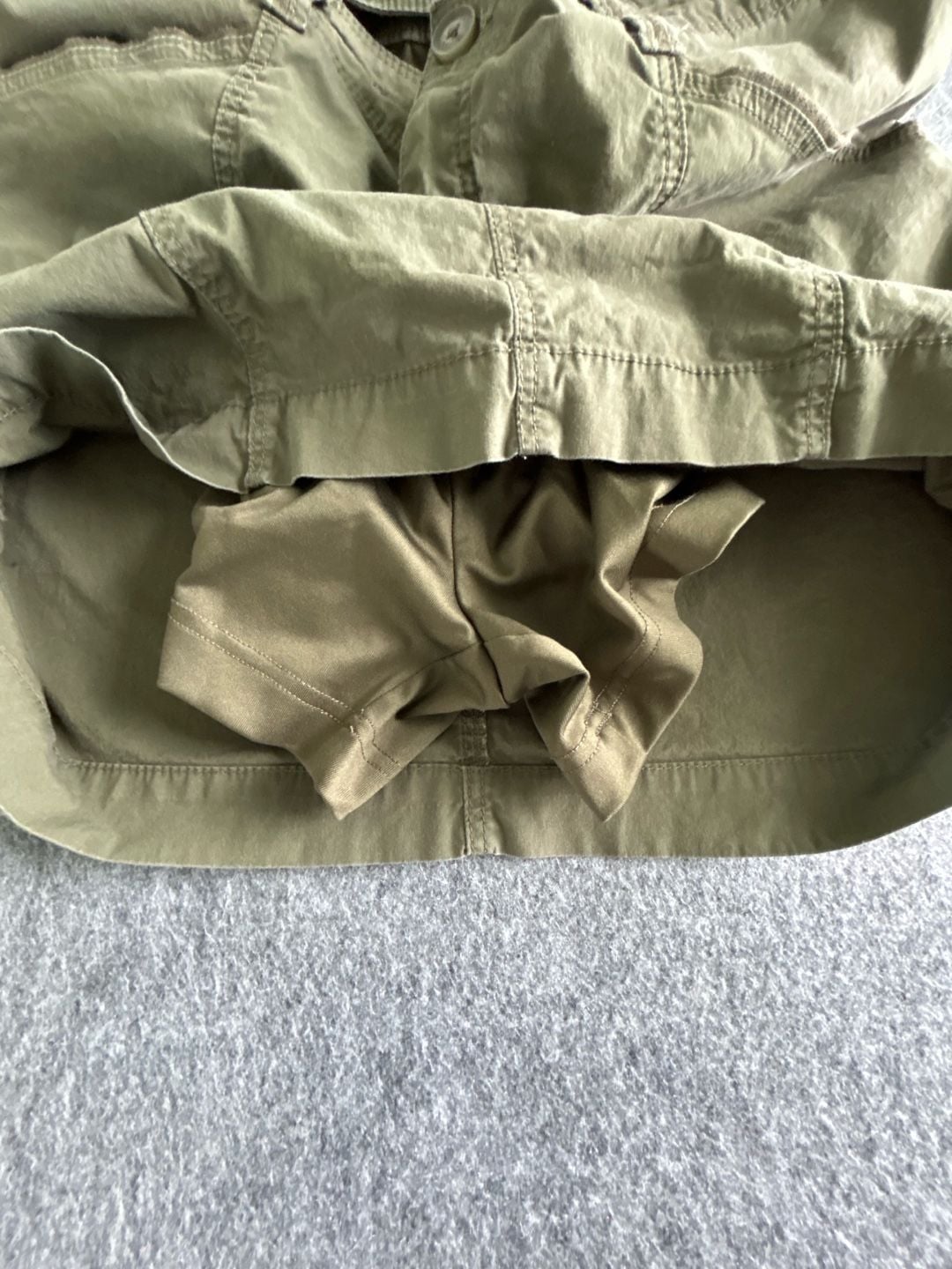 Chico's Skort Size 1 Olive Green Utility Cargo Mini Skirt 5