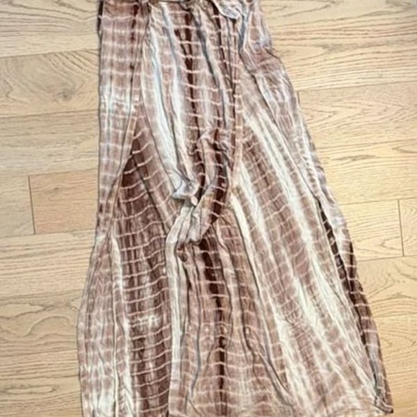 SHEIN Brown High Double Slit Skirt