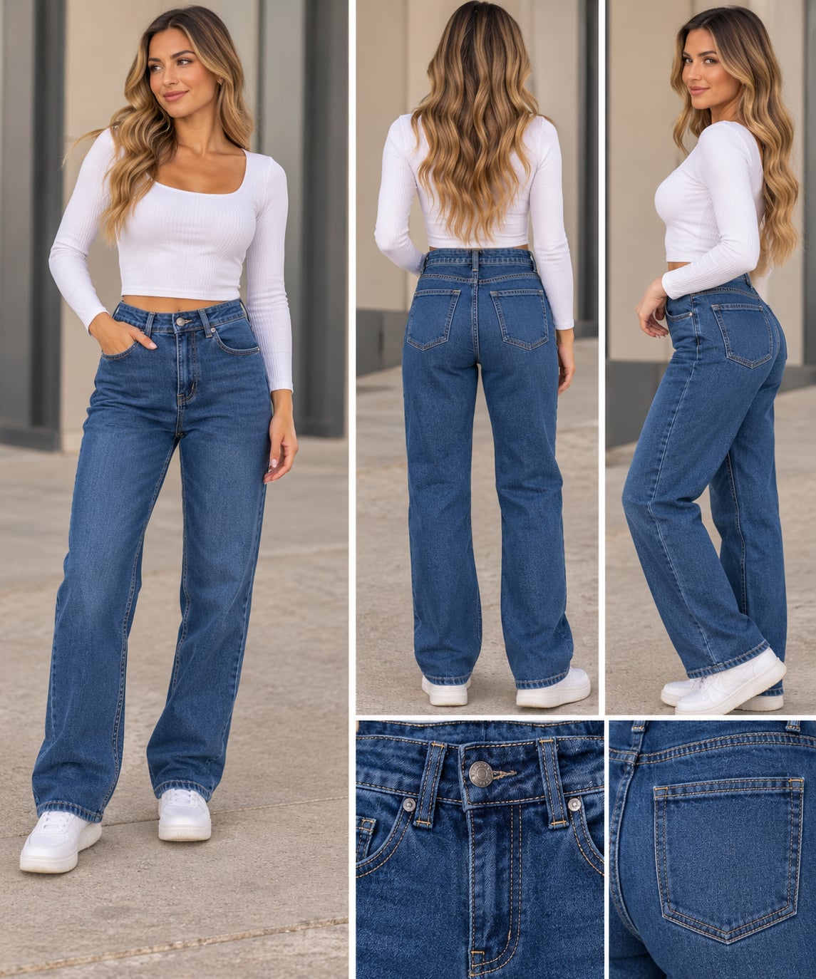 Unbranded Straight Leg Denim Jeans Blue Women’s Small 2