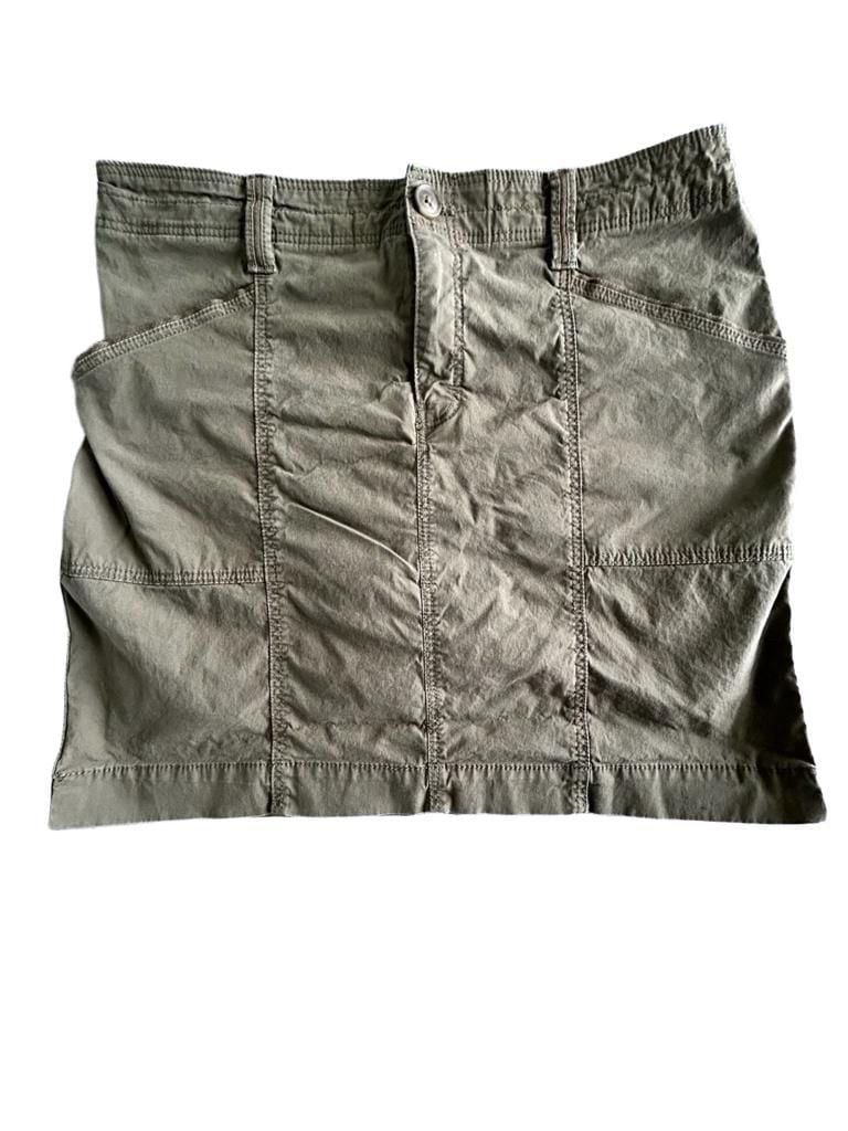 Chico's Skort Size 1 Olive Green Utility Cargo Mini Skirt 3
