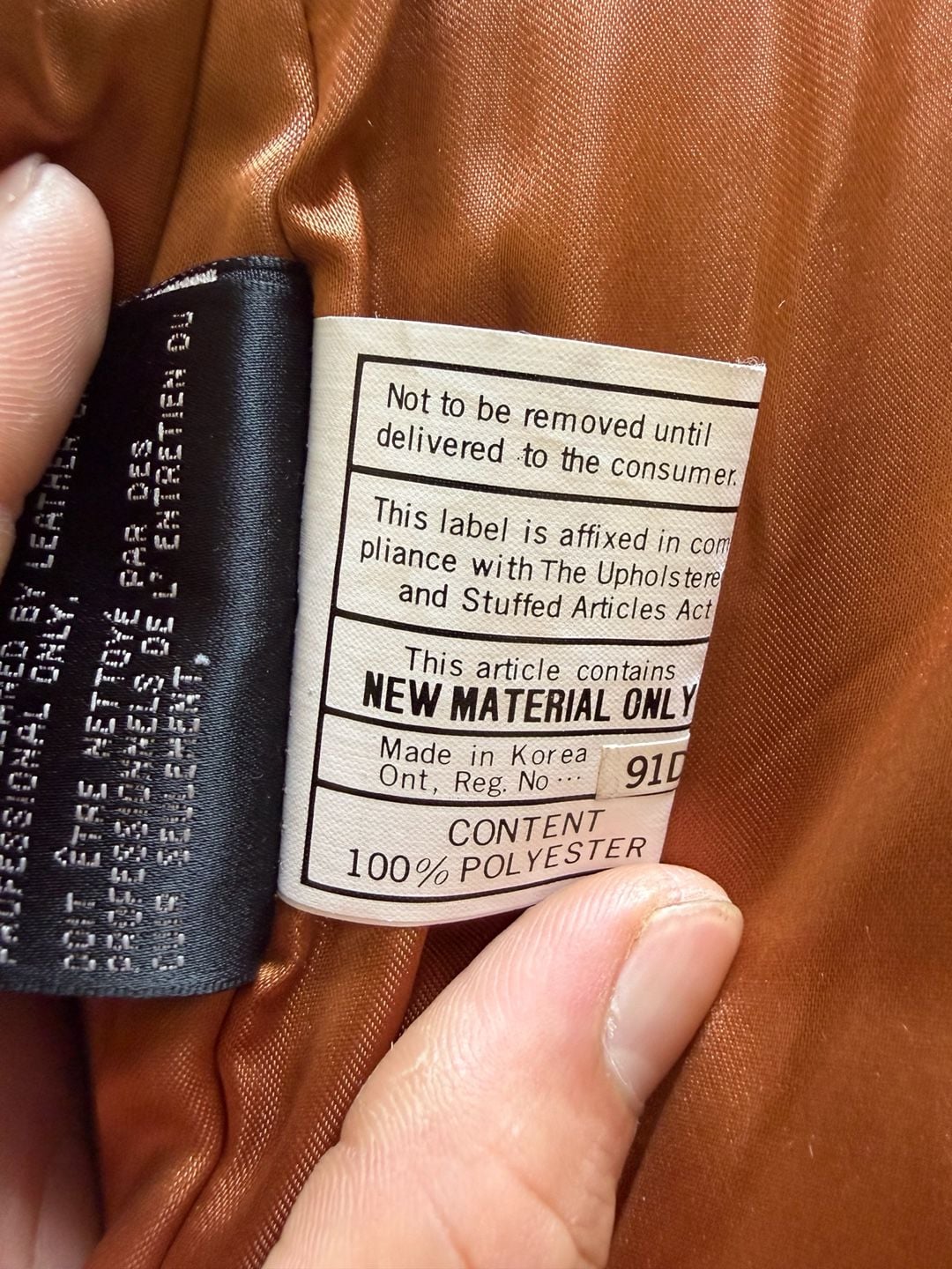 Vintage Andrew Marc Leather Parka Jacket Coat Heavyweight Brown Cognac XL 14