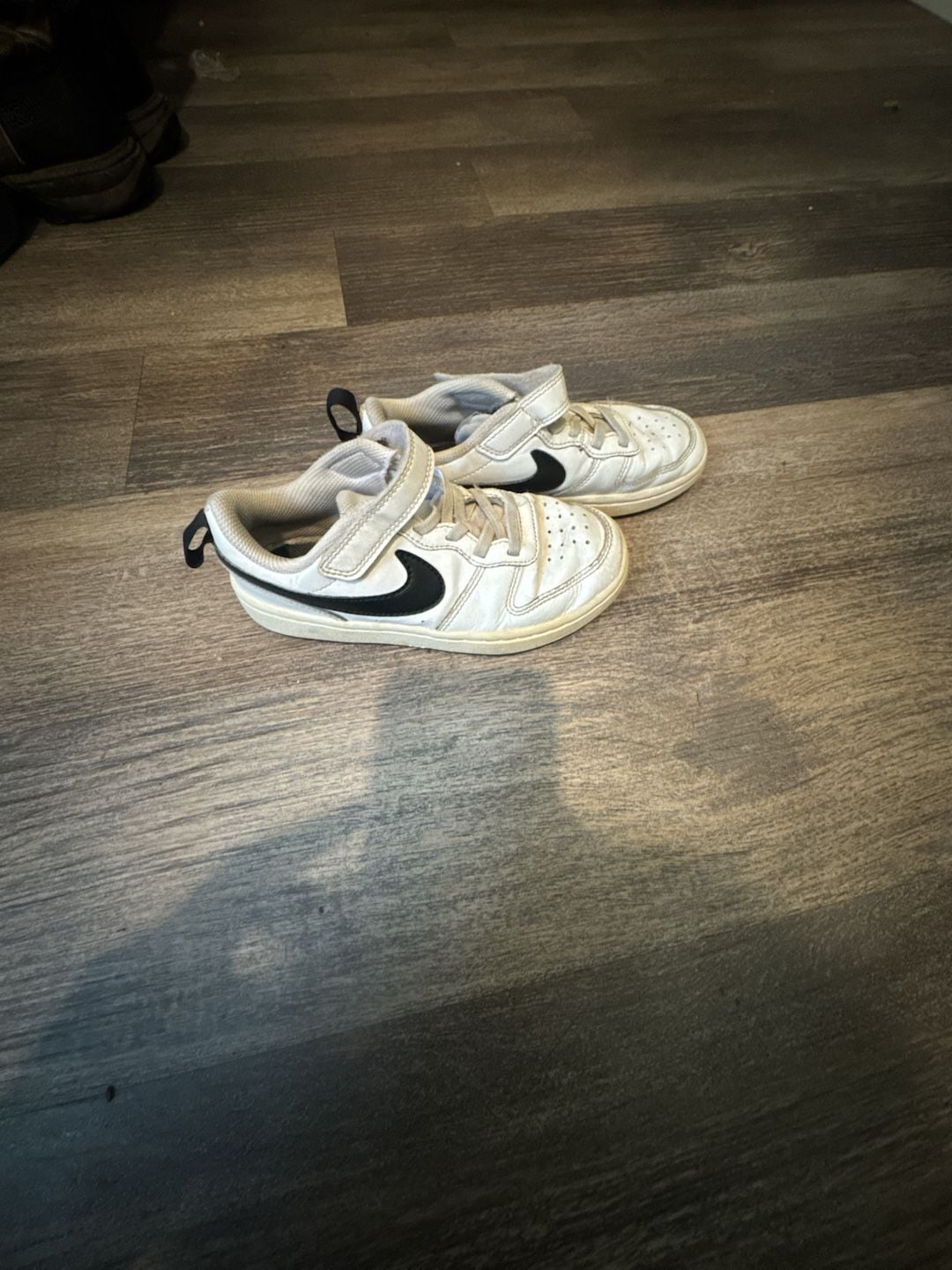 Nike Court Borough Low 2 Size 13C White Black Sneakers 2