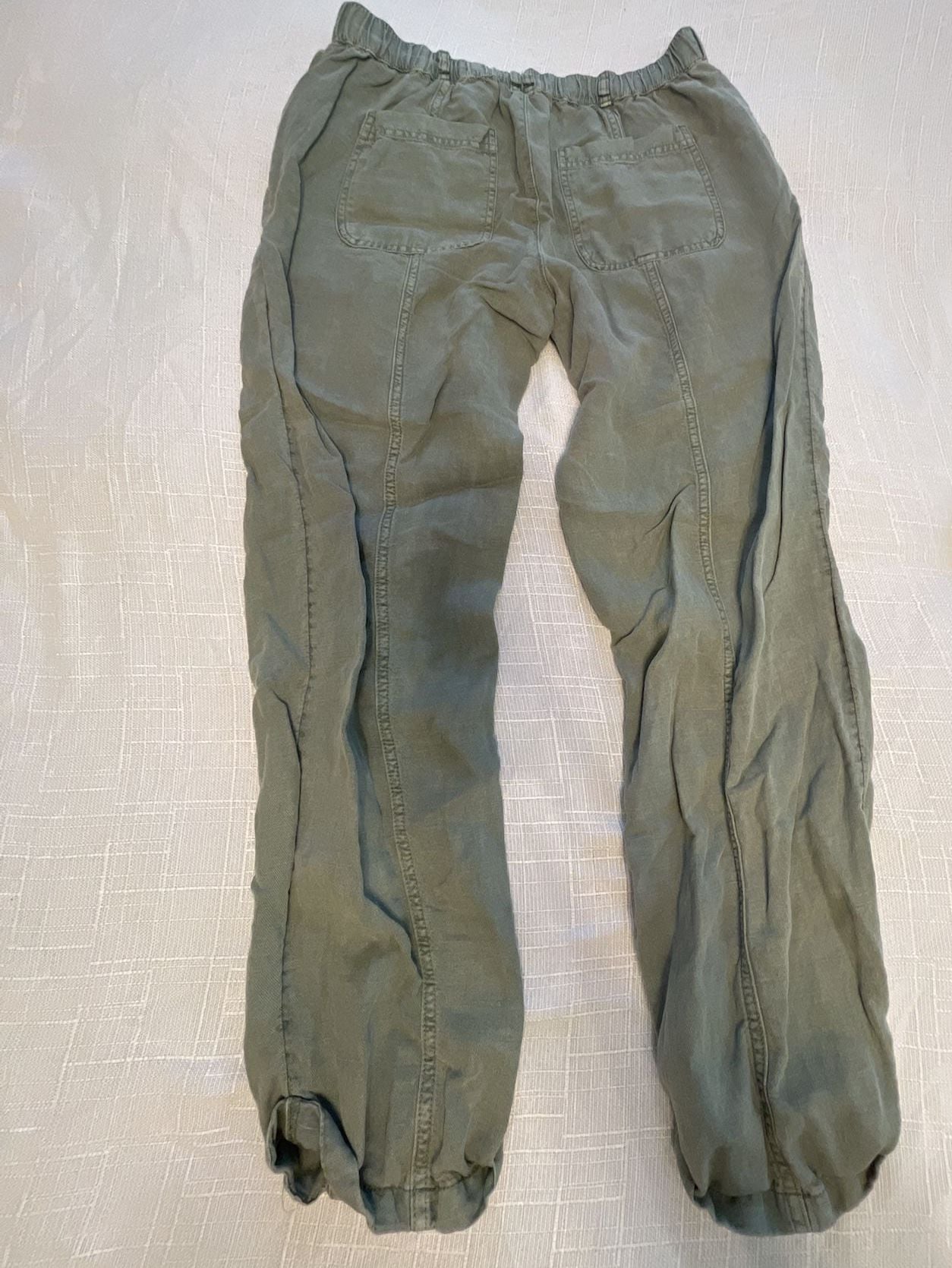 Splendid C&C California Utility Pants Size M Green Linen Lyocell Casual 6