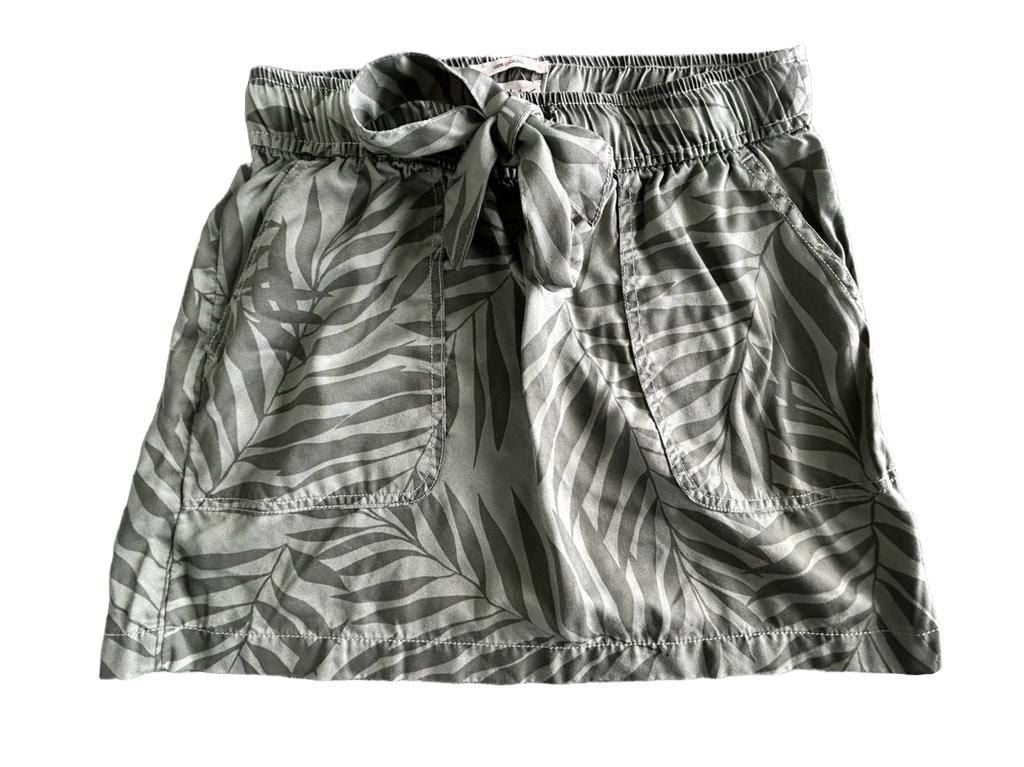 Nicole Miller New York Palm Print Skort Size S Green Lyocell 3