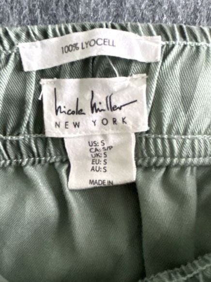 Nicole Miller New York Palm Print Skort Size S Green Lyocell 5