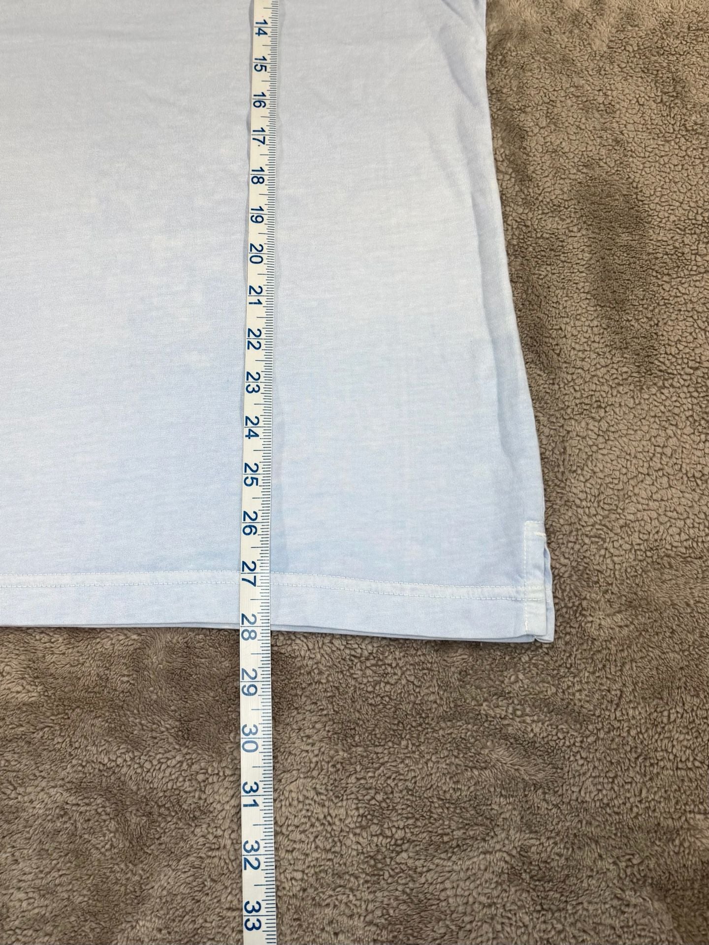 Reworn Surf Co T-Shirt Size M Light Blue Organic Cotton Graphic Tee 9
