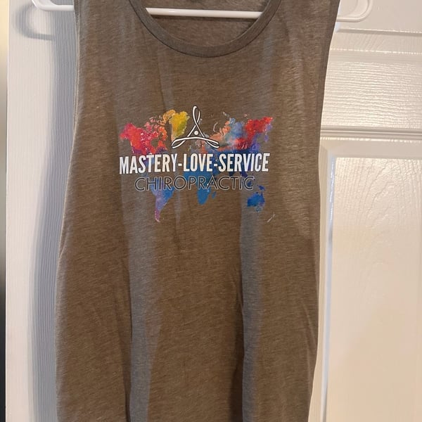 Next Level Apparel Mastery-Love-Service Chiropractic Tank Top Size M