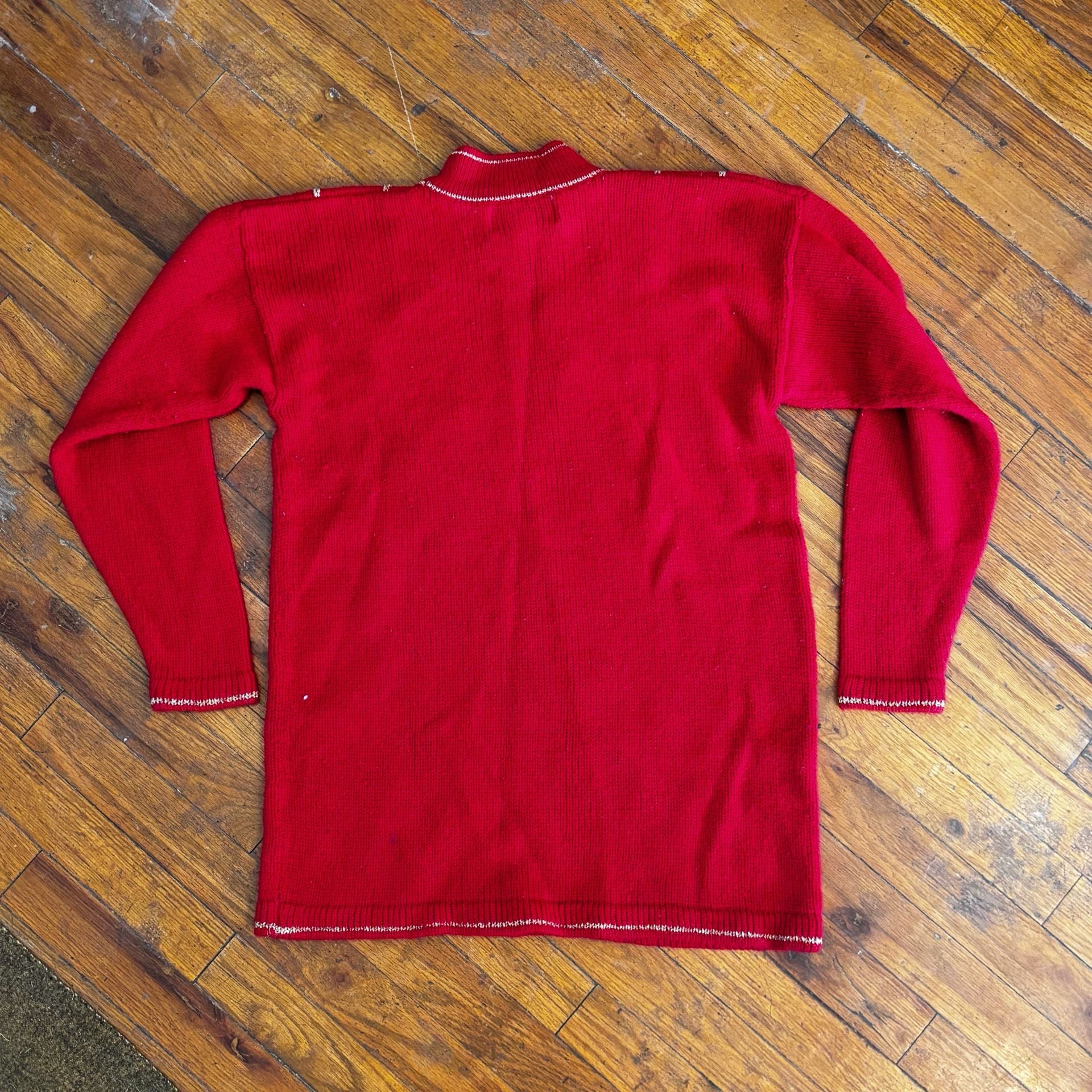 Dana Scott Christmas Ornament Sweater Size M Red Ugly Holiday 7
