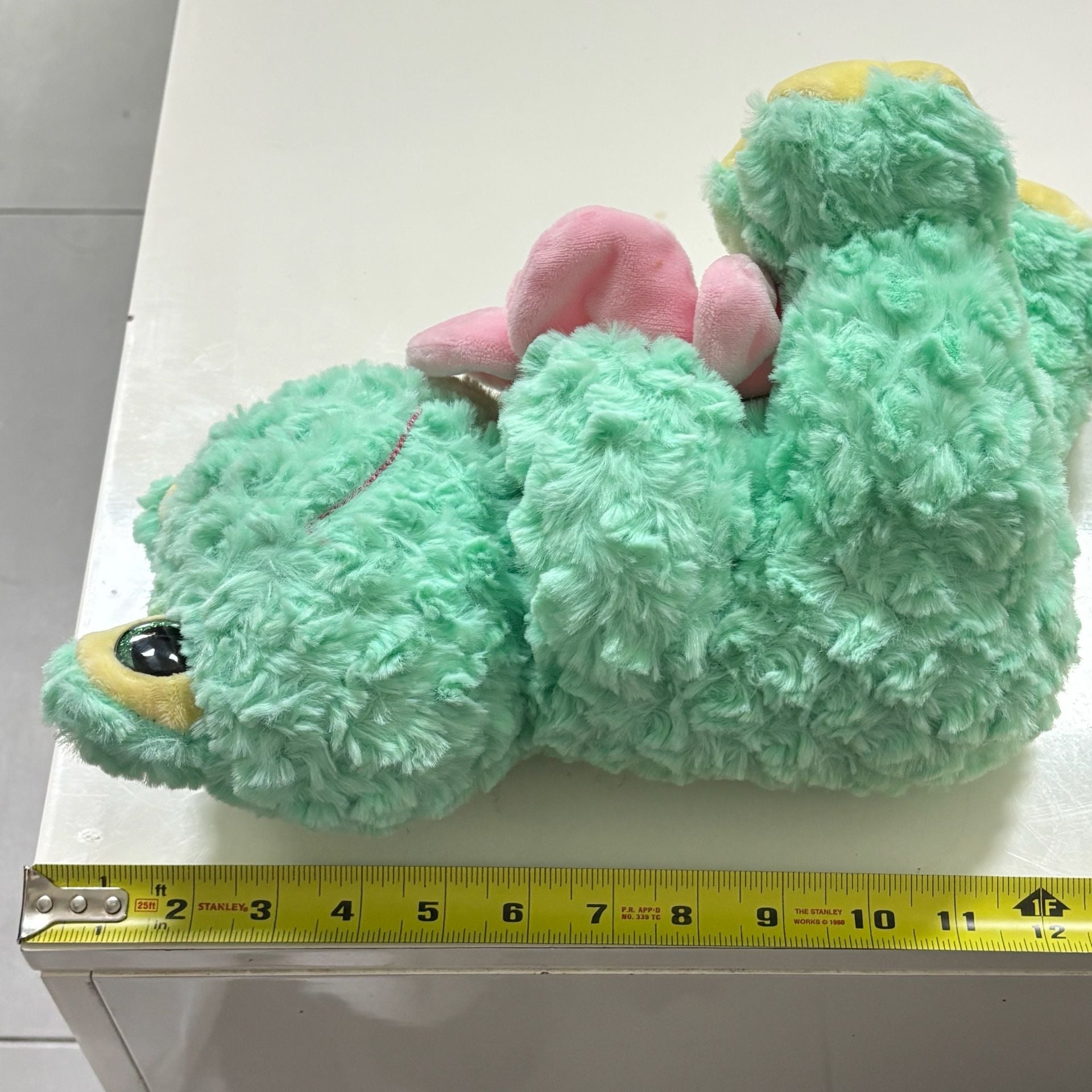 Hugfun Green Frog 12 Inch Holding Pink Flower Plush Stuffed Animal 6