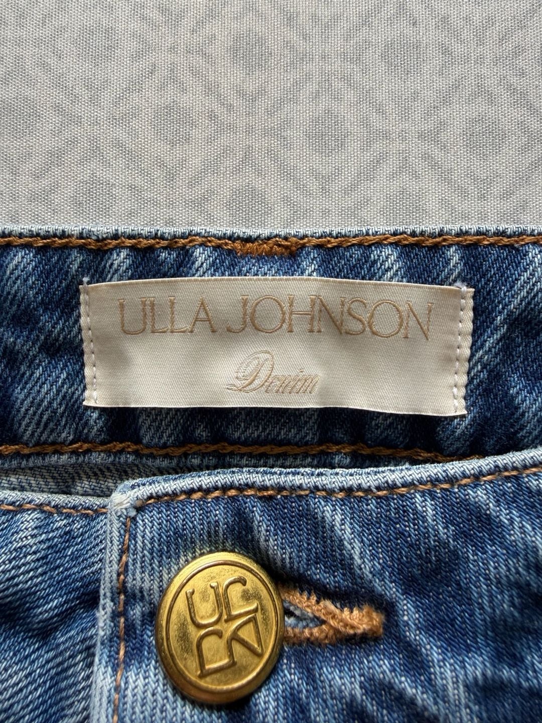 Ulla Johnson The Lou Wide Leg Jeans Button Fly High Rise Denim Women's Size 29 5
