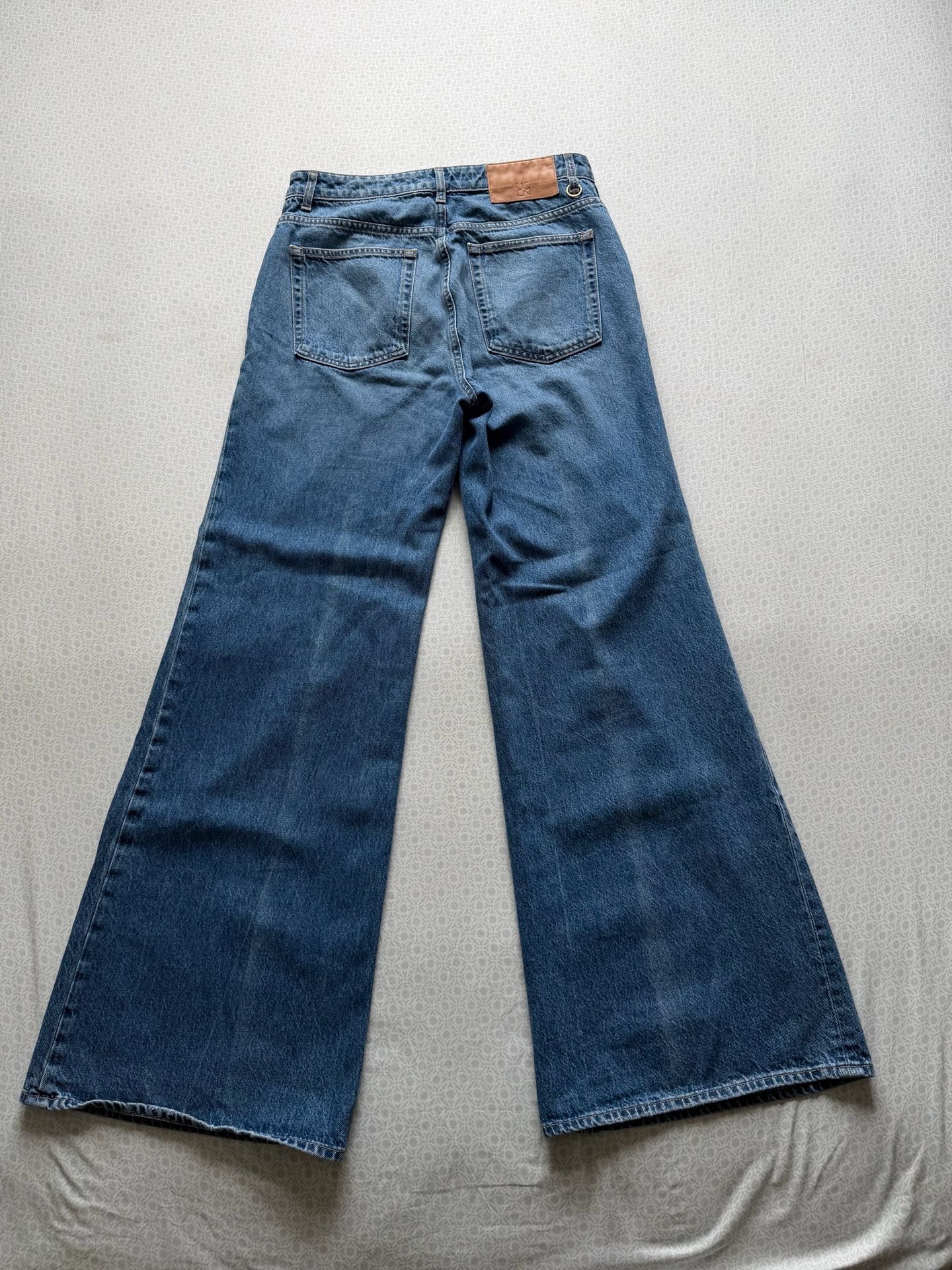 Ulla Johnson The Lou Wide Leg Jeans Button Fly High Rise Denim Women's Size 29 7
