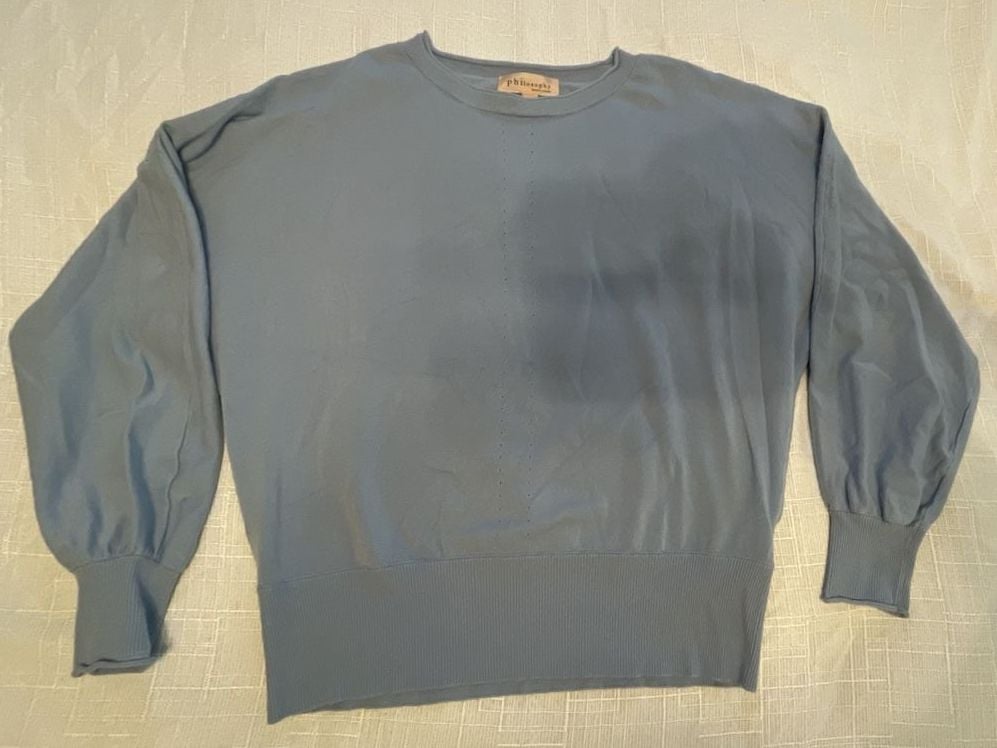 Philosophy Republic Clothing Crewneck Sweater Size L/G Blue Pullover Top
Preppy 2