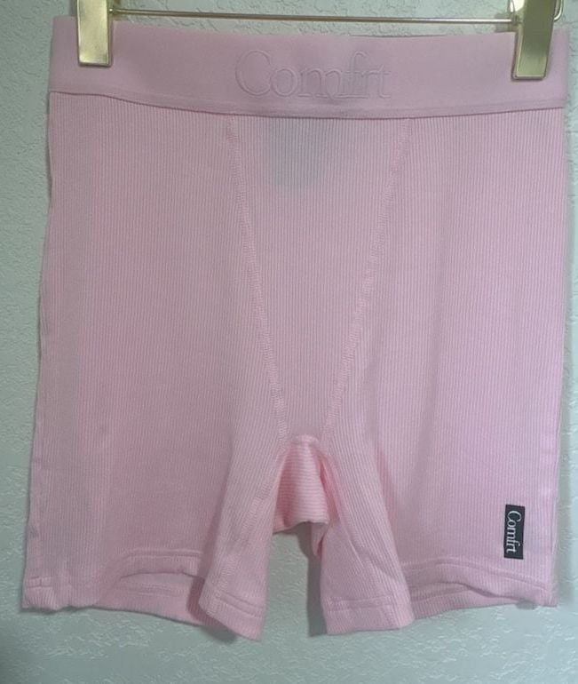 Comfrt Ribbed Boxer Shorts Size M Pink 2