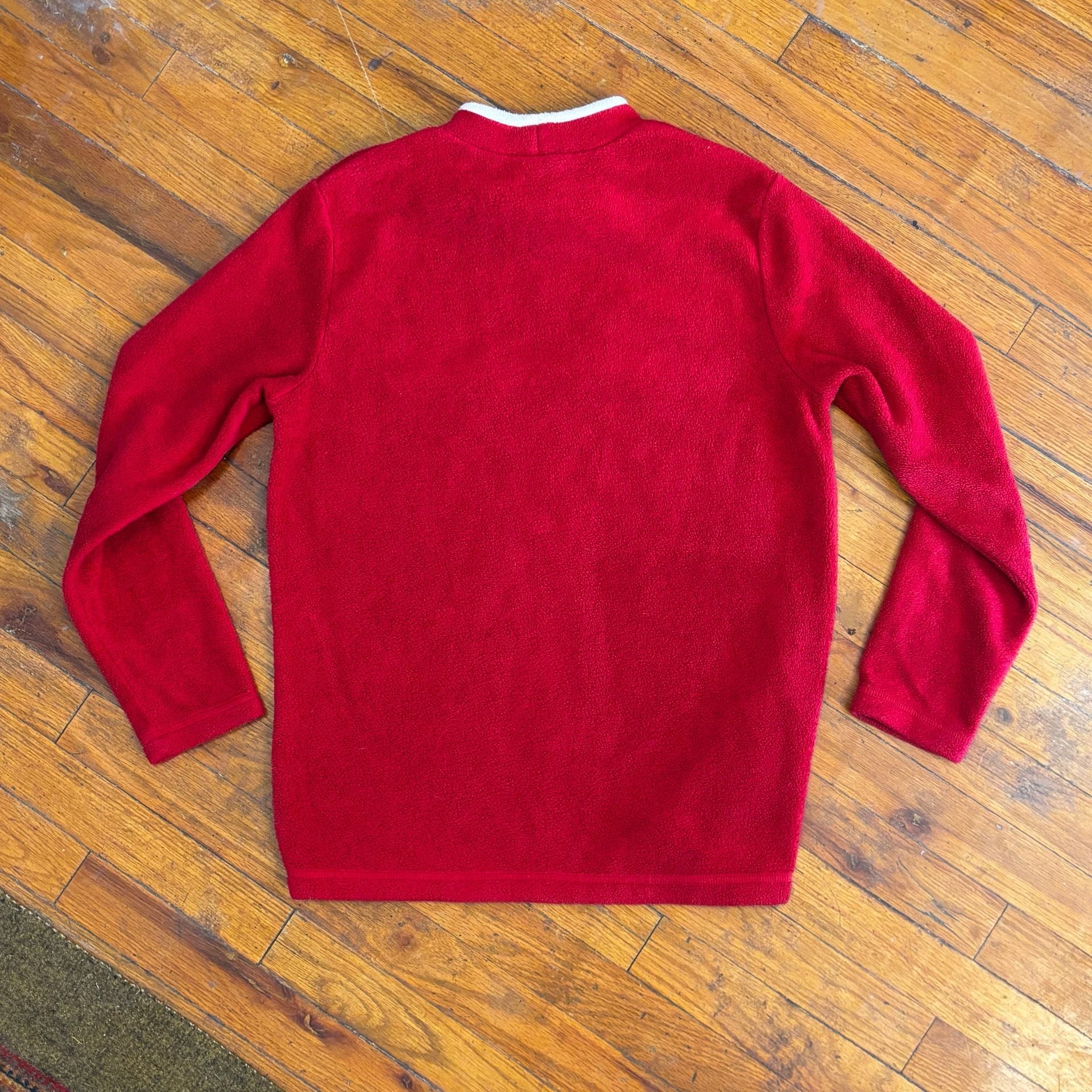 Vintage Granny-core Christmas Pullover Fleece Snowman Holiday Sweater 6