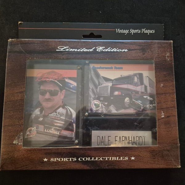 Vintage Dale Earnhardt Limited Edition Sports Collectibles Plaque 6 x 8