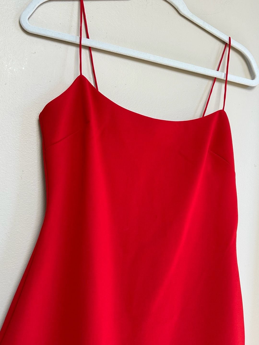Likely Banks Ruffle Hem Mini Dress Size 4 Red Spaghetti Strap 4