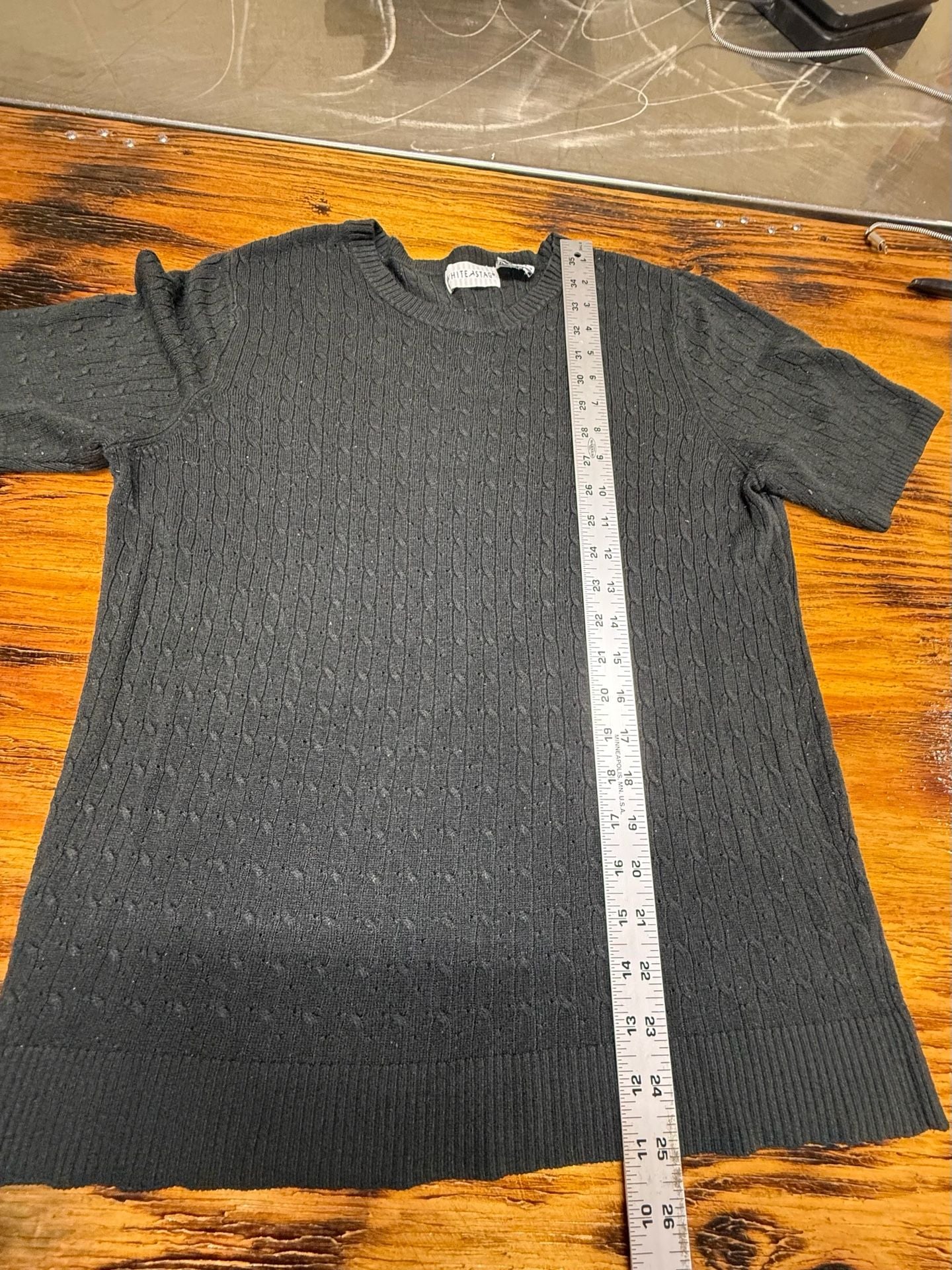 White Stag Sweater Size Extra Large 16/18 Black Knit 4