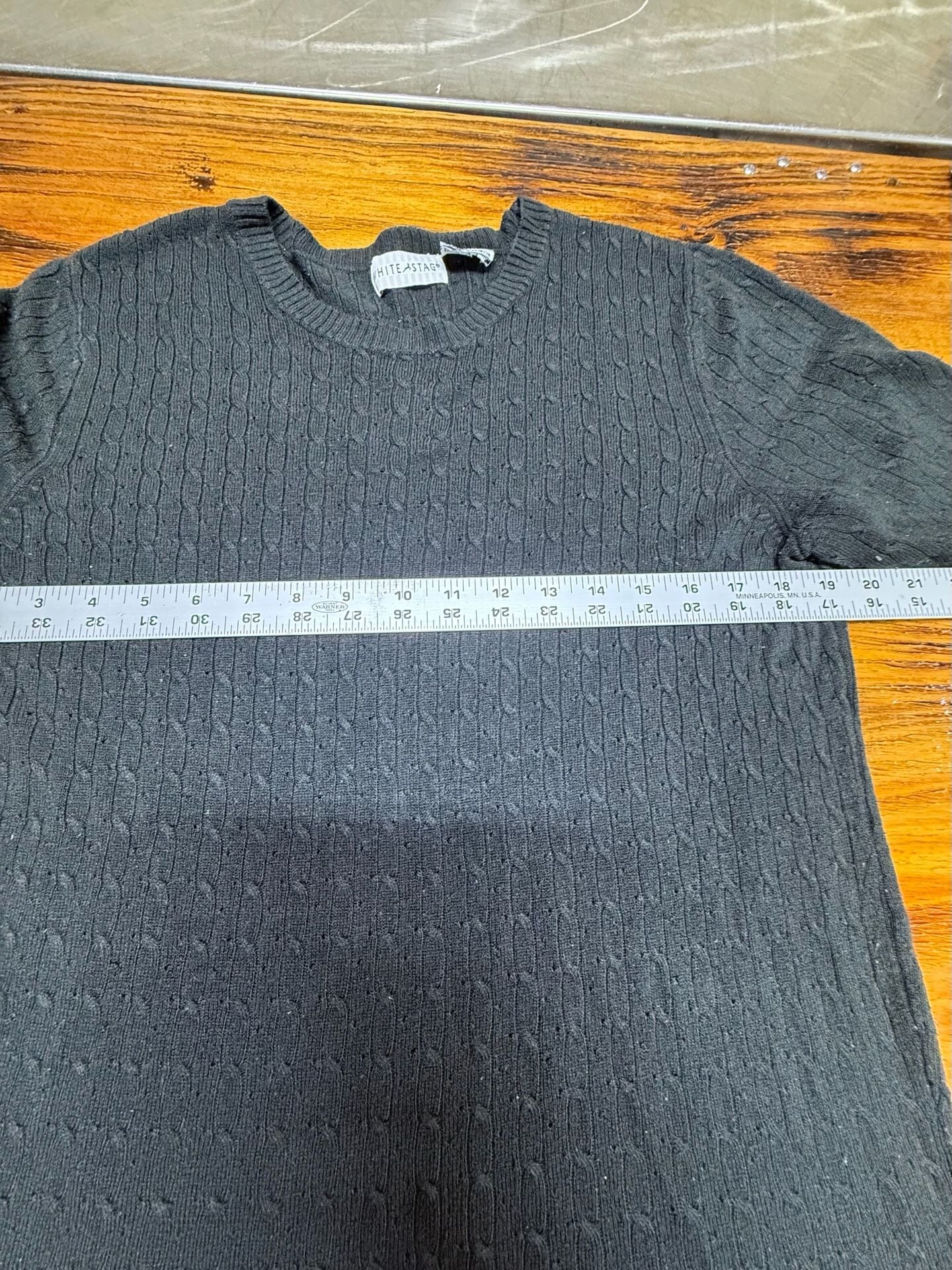 White Stag Sweater Size Extra Large 16/18 Black Knit 5