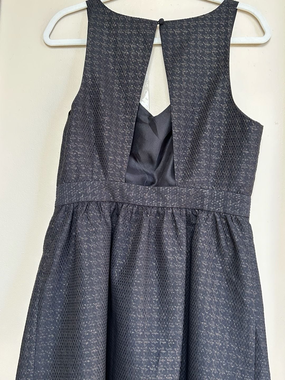 NWOT Cooperative Black Metallic Jacquard Fit And Flare Dress Size 8 7